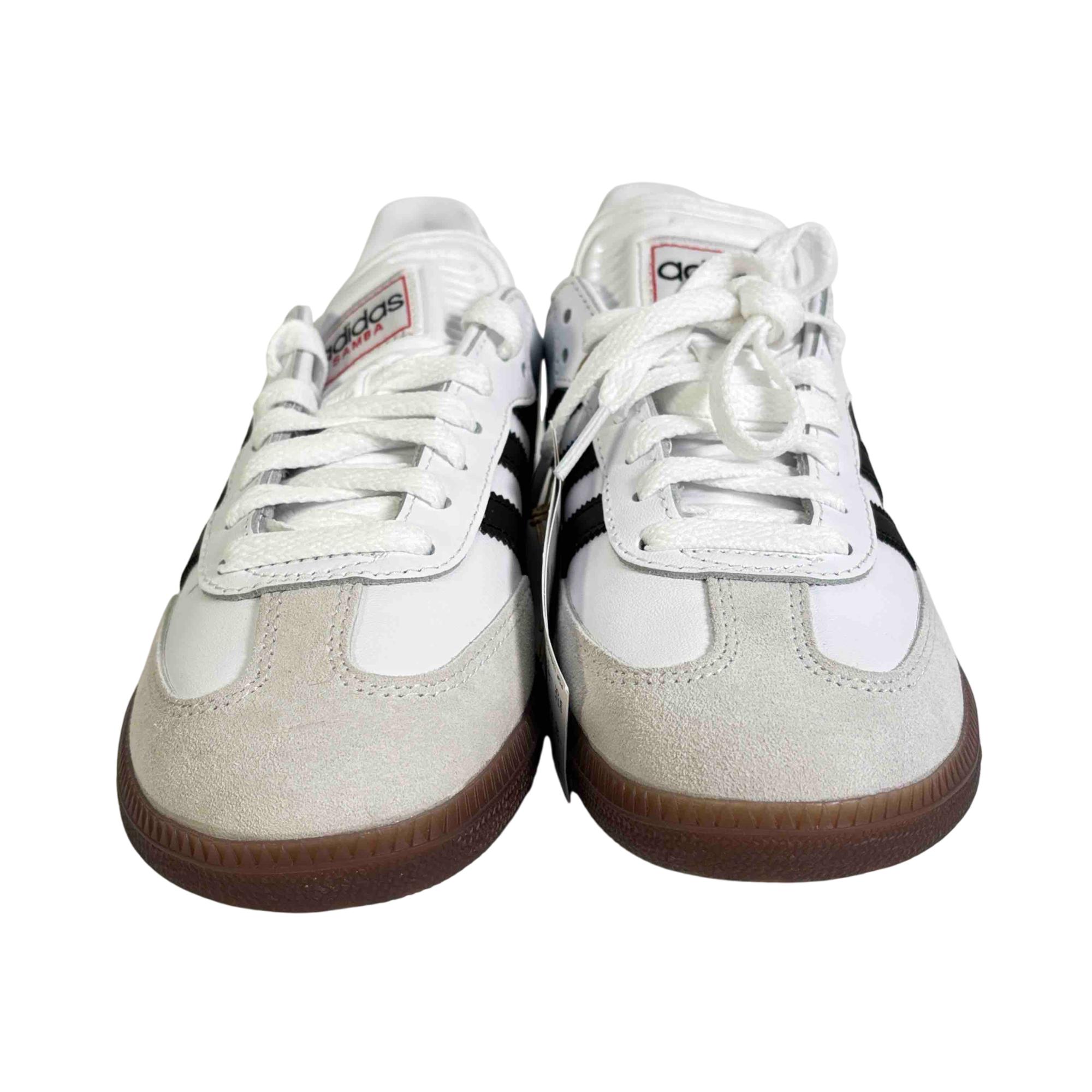 Adidas IF1944 Samba Youth Size US 4-1/2 White Indoor Soccer