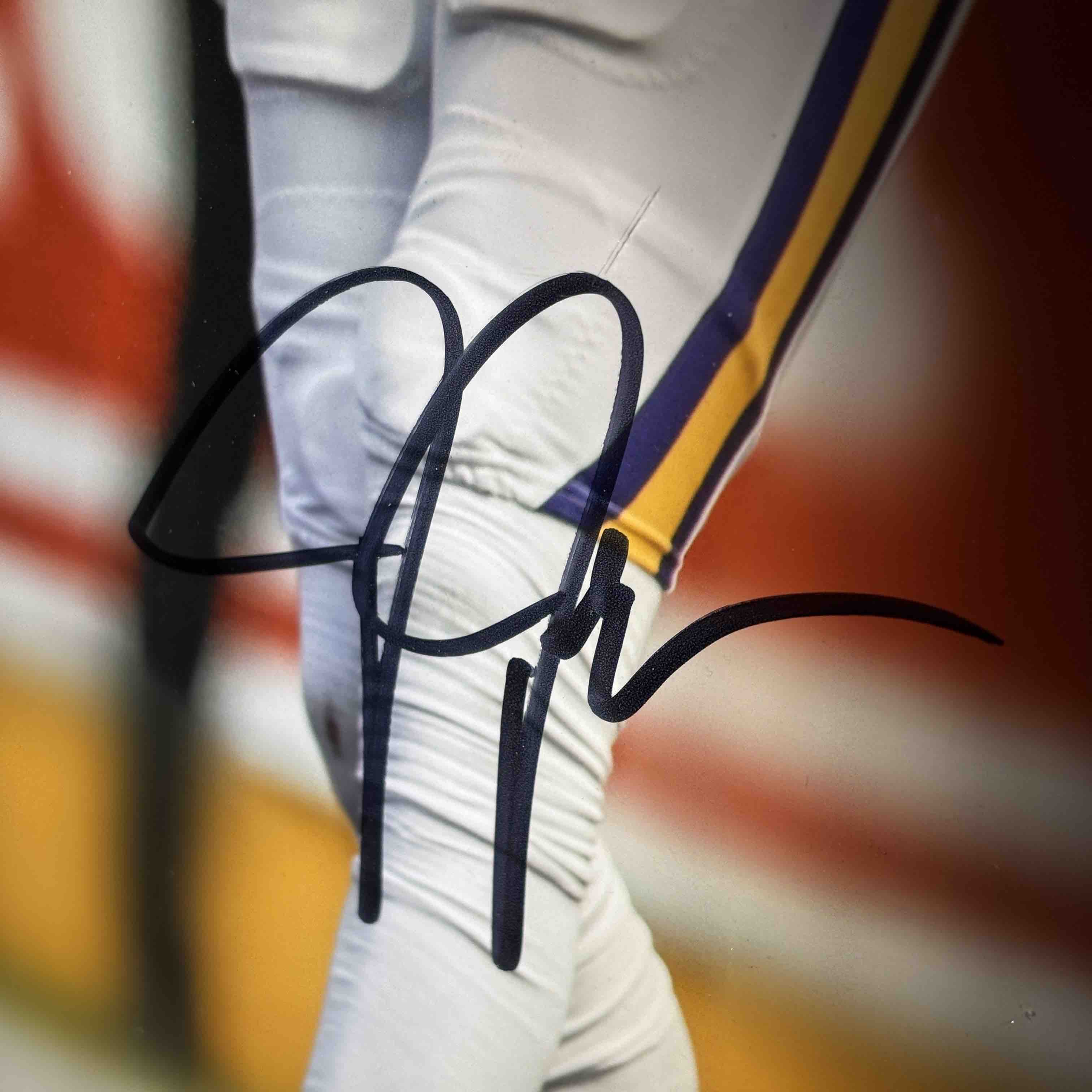 Jordan Addison/Justin Jefferson Auto Beckett 26x22 Framed Photo