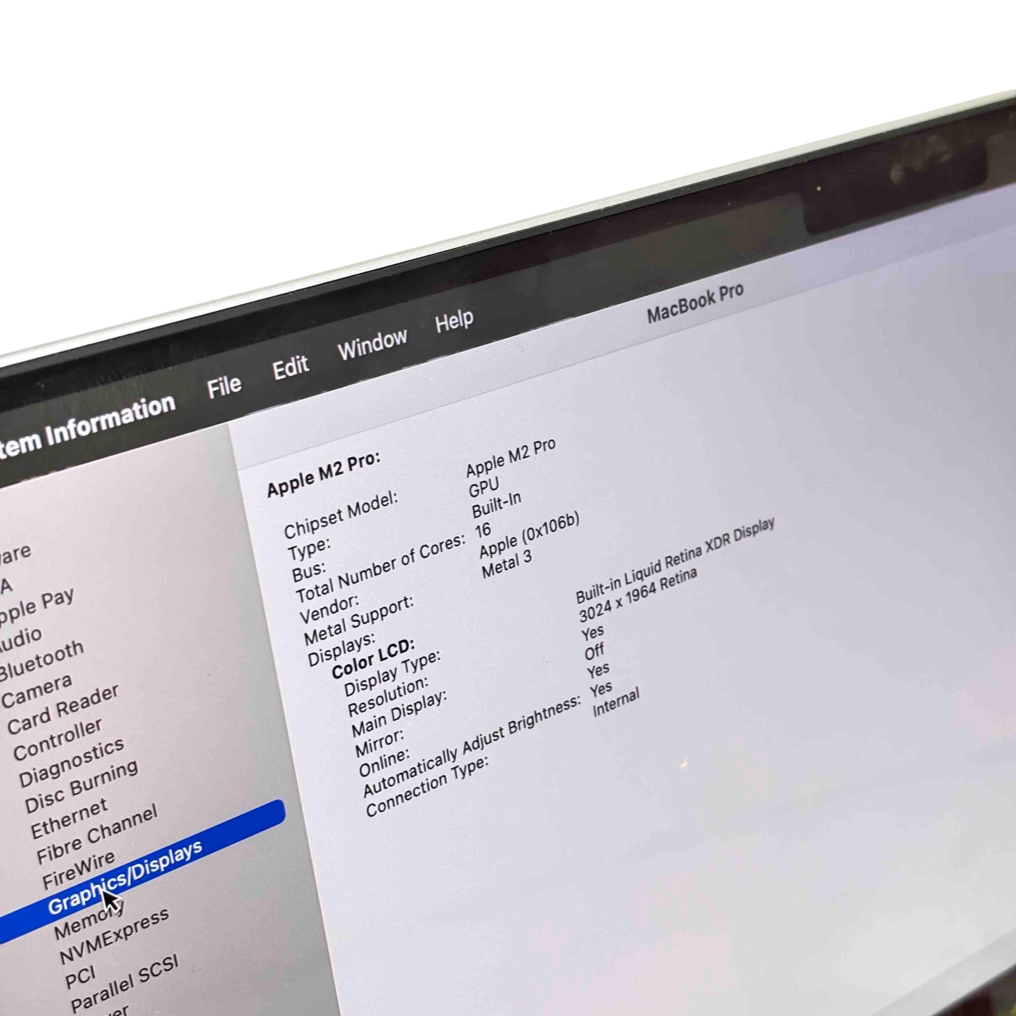 Apple MacBook Pro (2023) MPHH3LL/A M2 Pro 3.49GHz 16GB RAM