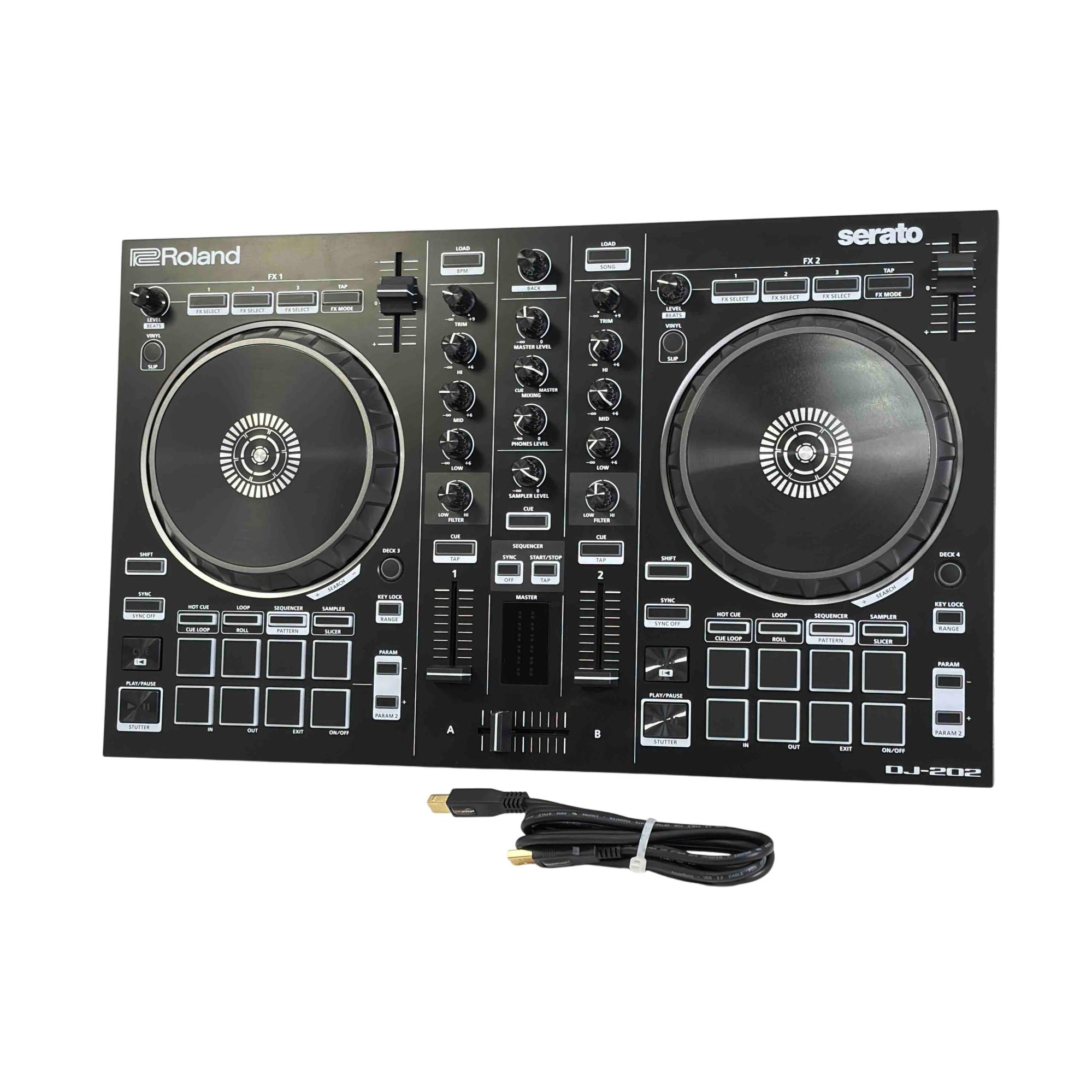 Roland DJ-202 2-Channel 4-Deck DJ Controller