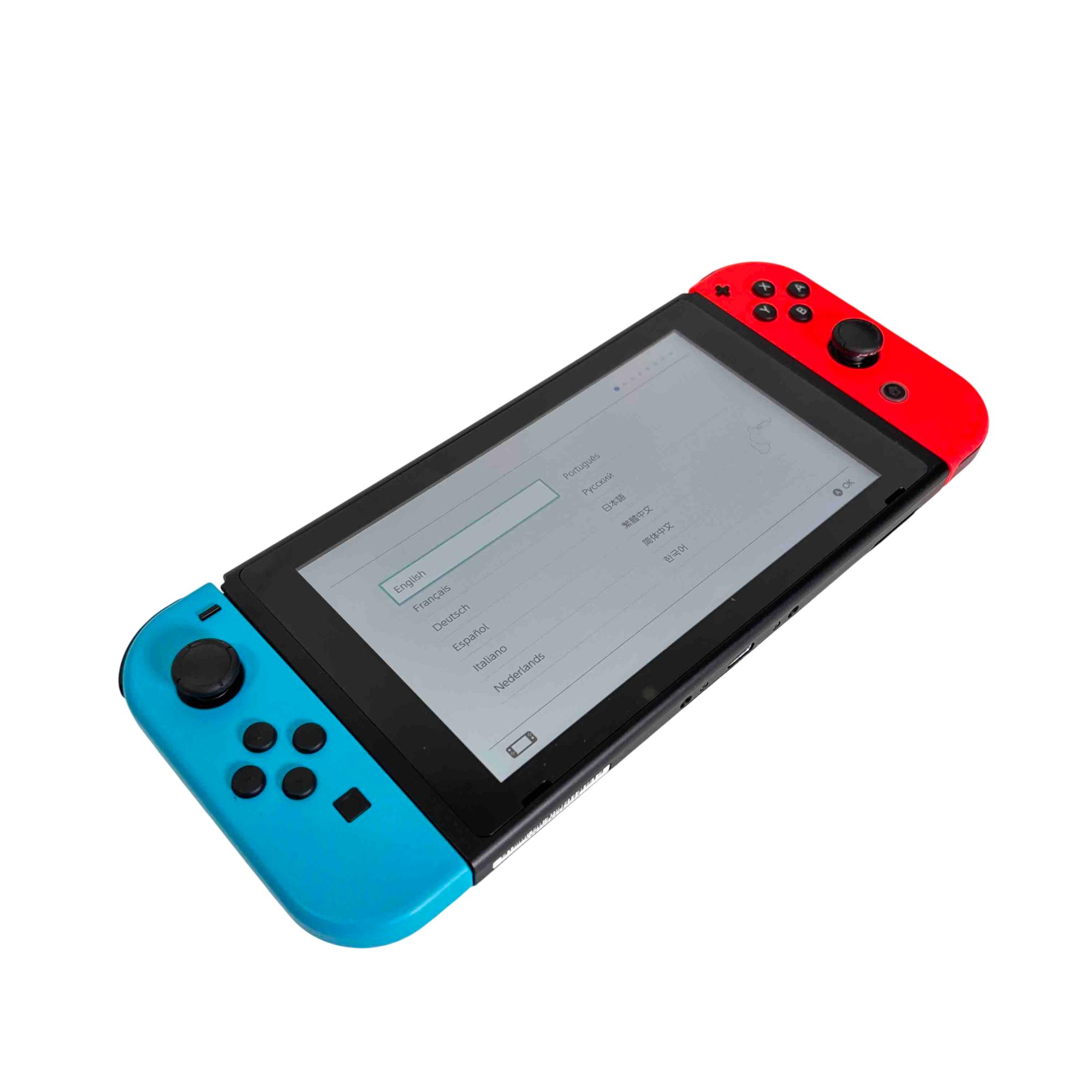 Nintendo Switch Nintendo Switch (HAC-001) Nintendo Switch Neon Blue & Red Joy-Con New Version- HAC-001