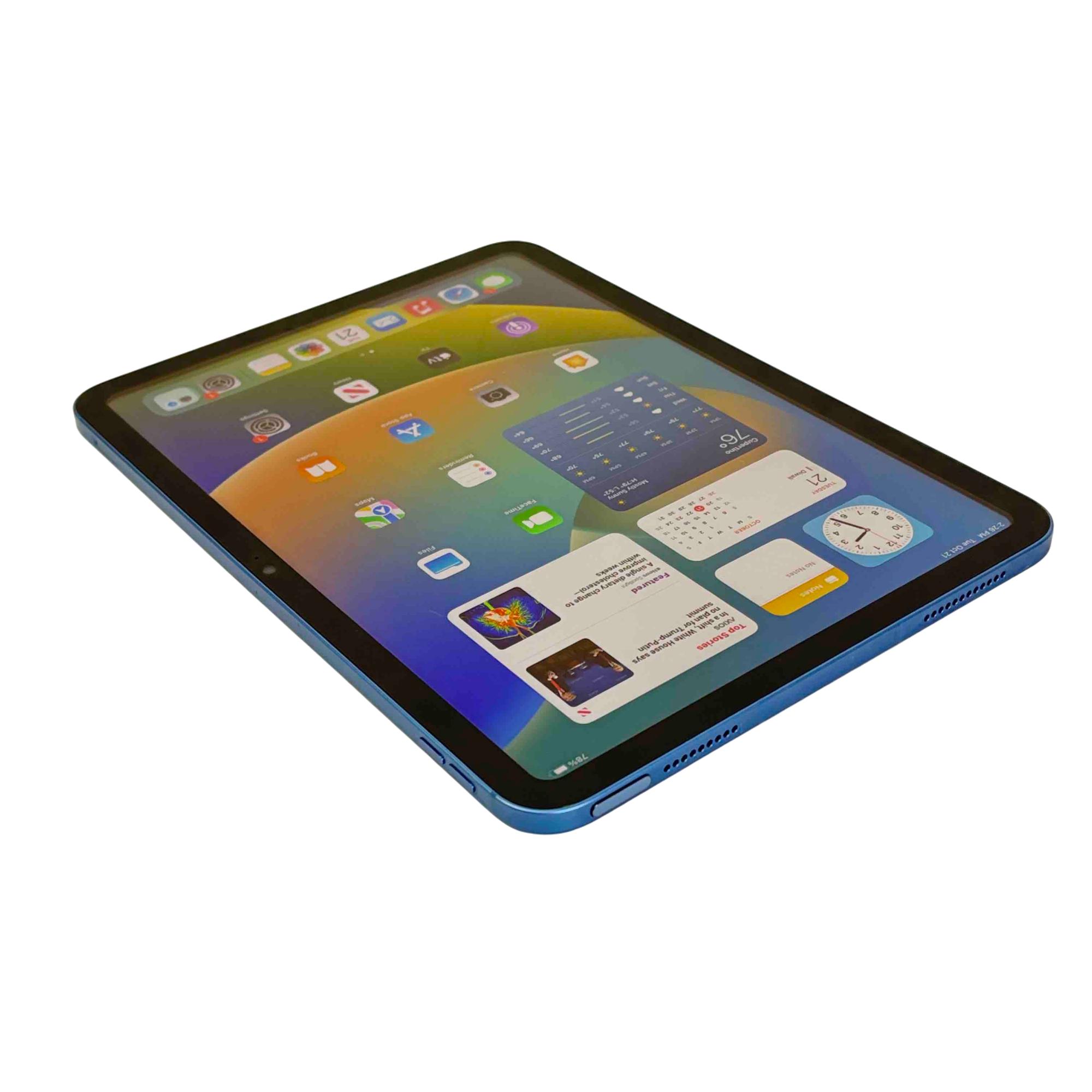 Ios Tablet Model Apple iPad 10th Gen MQ6K3LL/A 64GB Wi-Fi Cellular iOS 10.9'' Tablet - Blue