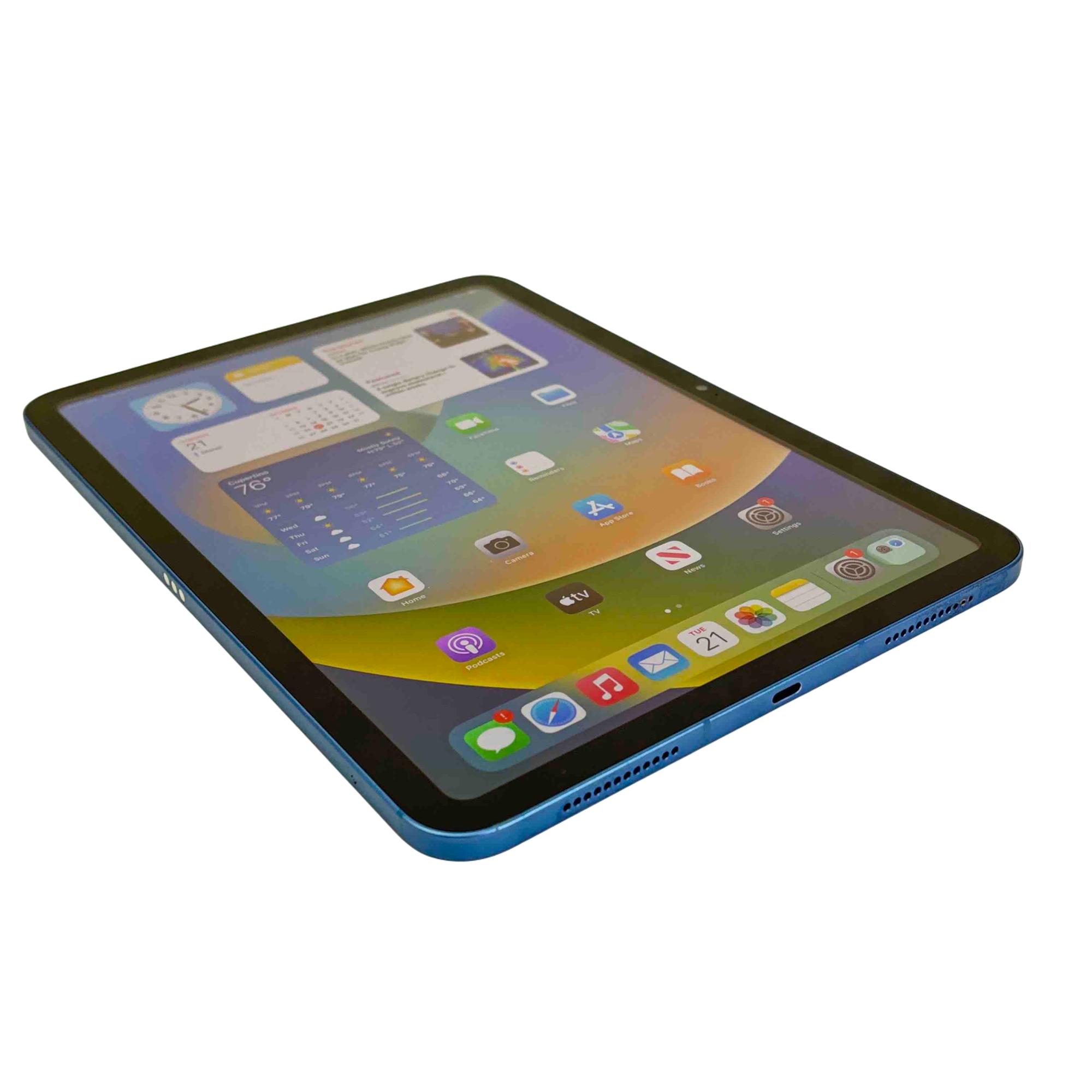 Ios Tablet Model Apple iPad 10th Gen MQ6K3LL/A 64GB Wi-Fi Cellular iOS 10.9'' Tablet - Blue