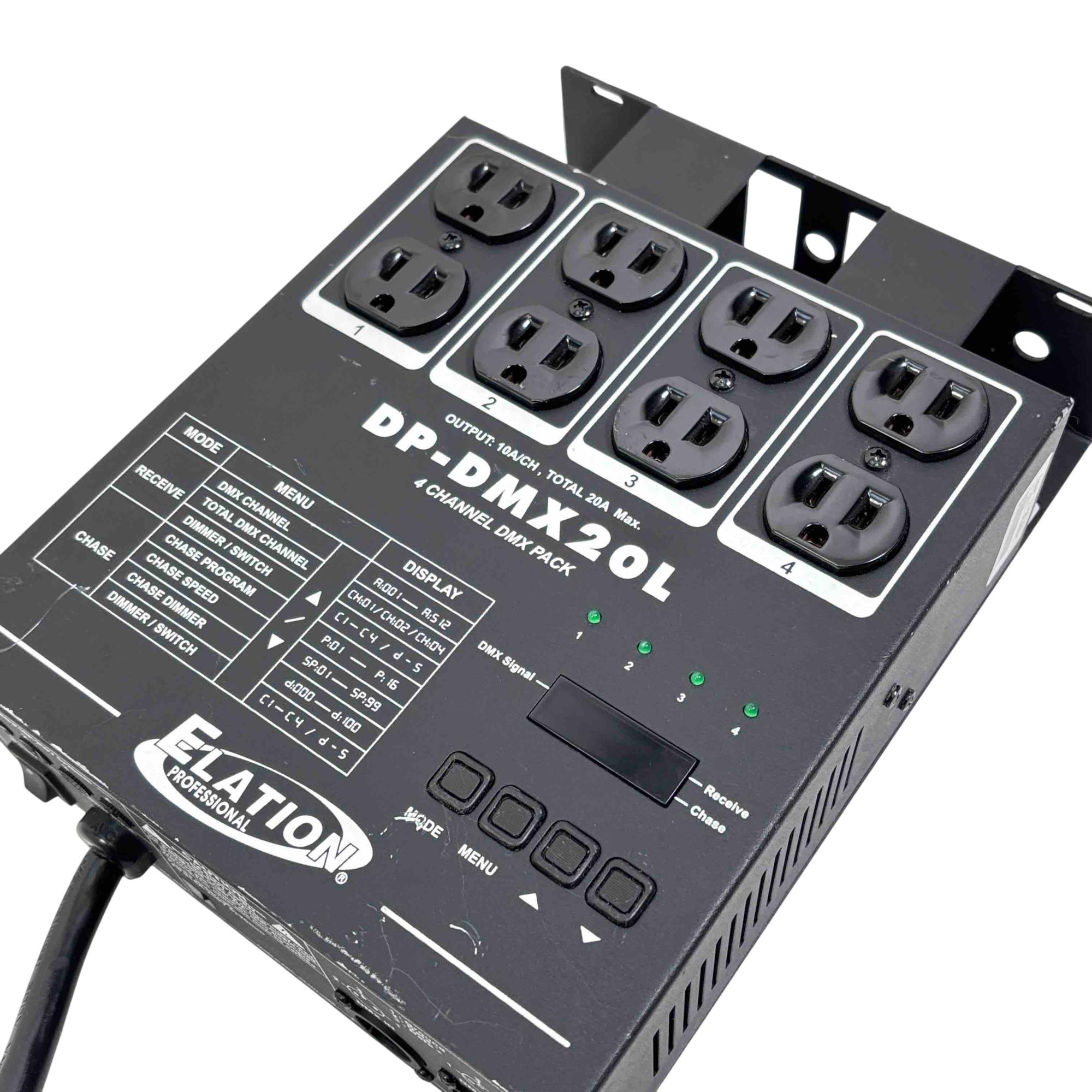エルサ　エンチャンテッド Elation DP-DMX20L 4-Channel DMX Dimmer/Switch Pack - 8632