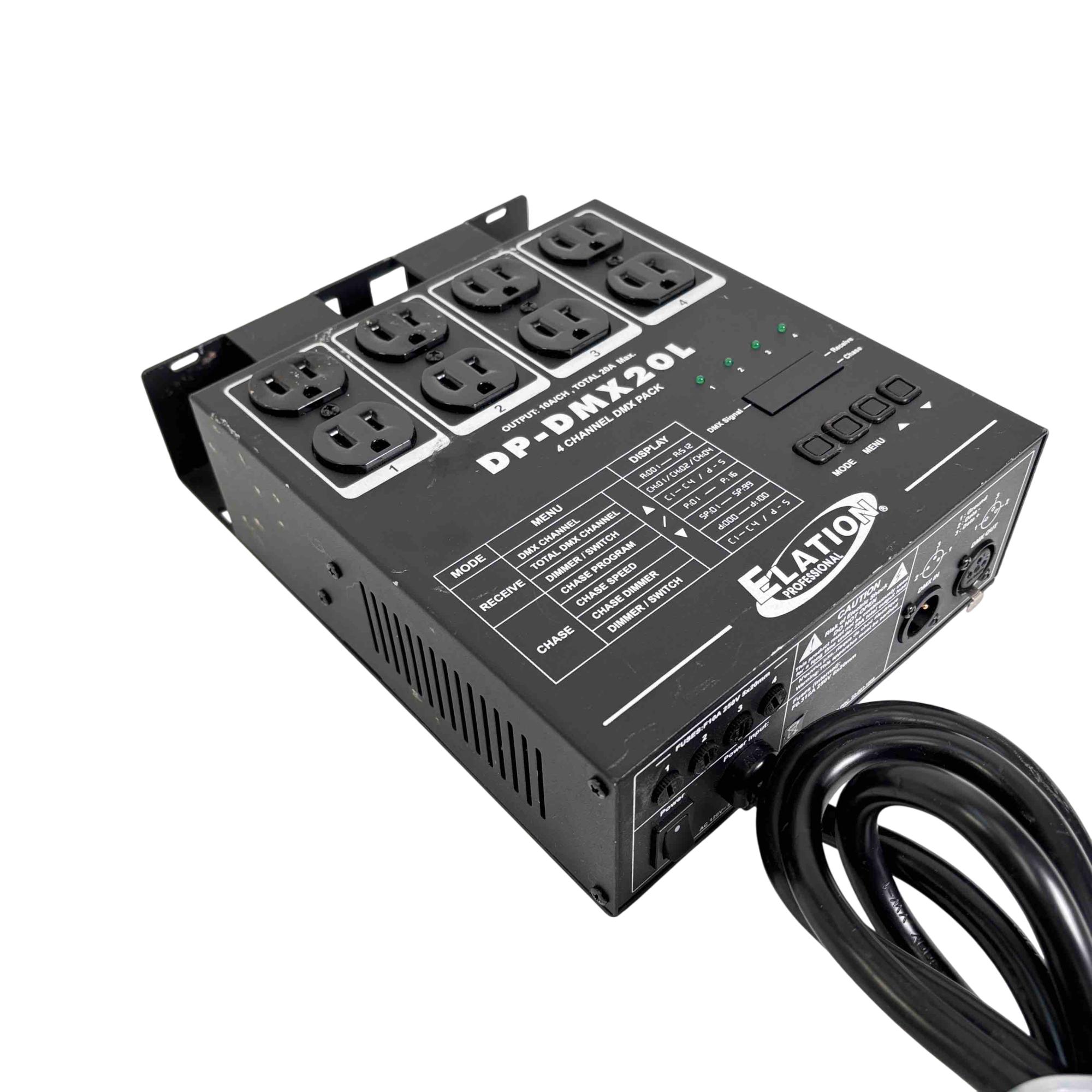 Elation DP-DMX20L 4-Channel DMX Dimmer/Switch Pack - 8627