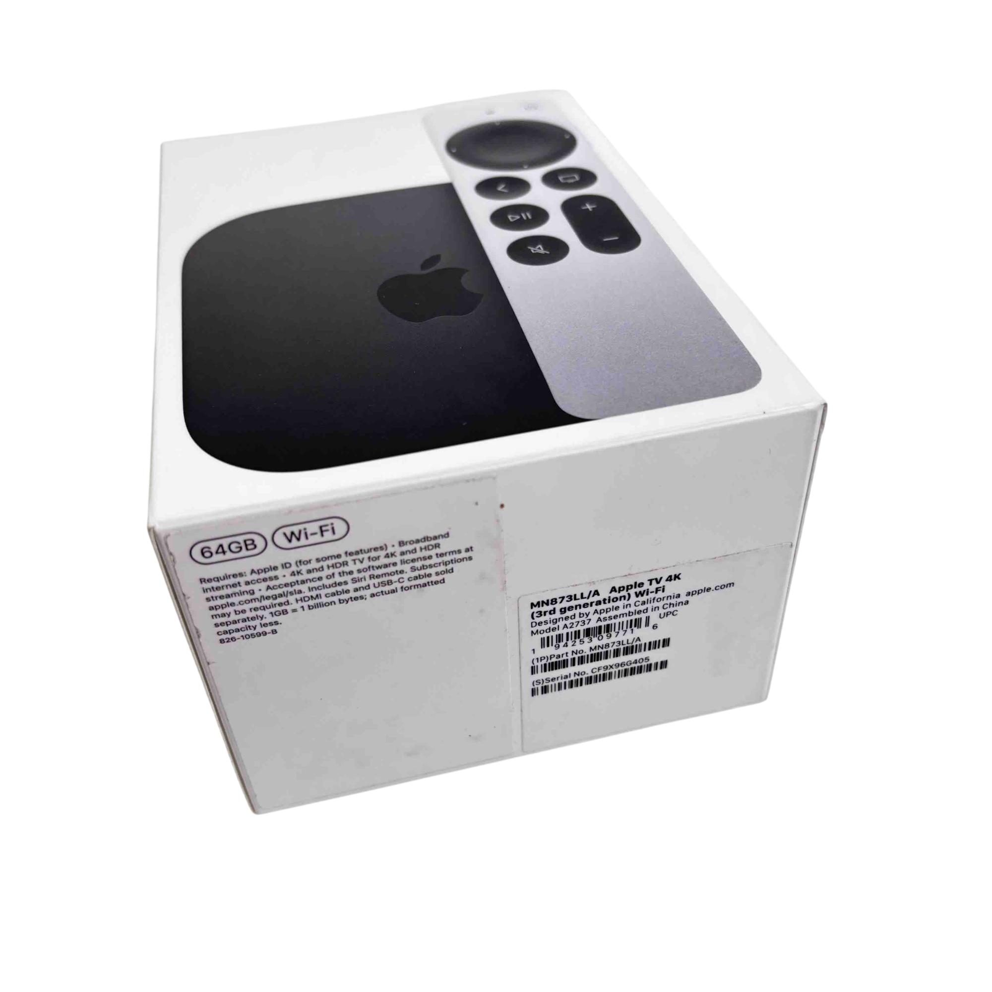 Apple TV 4K (第3世代) MN873/J/A Apple TV 4K（第3世代） 64GB【Wi-Fiモデル】 MN873J/A｜の通販は