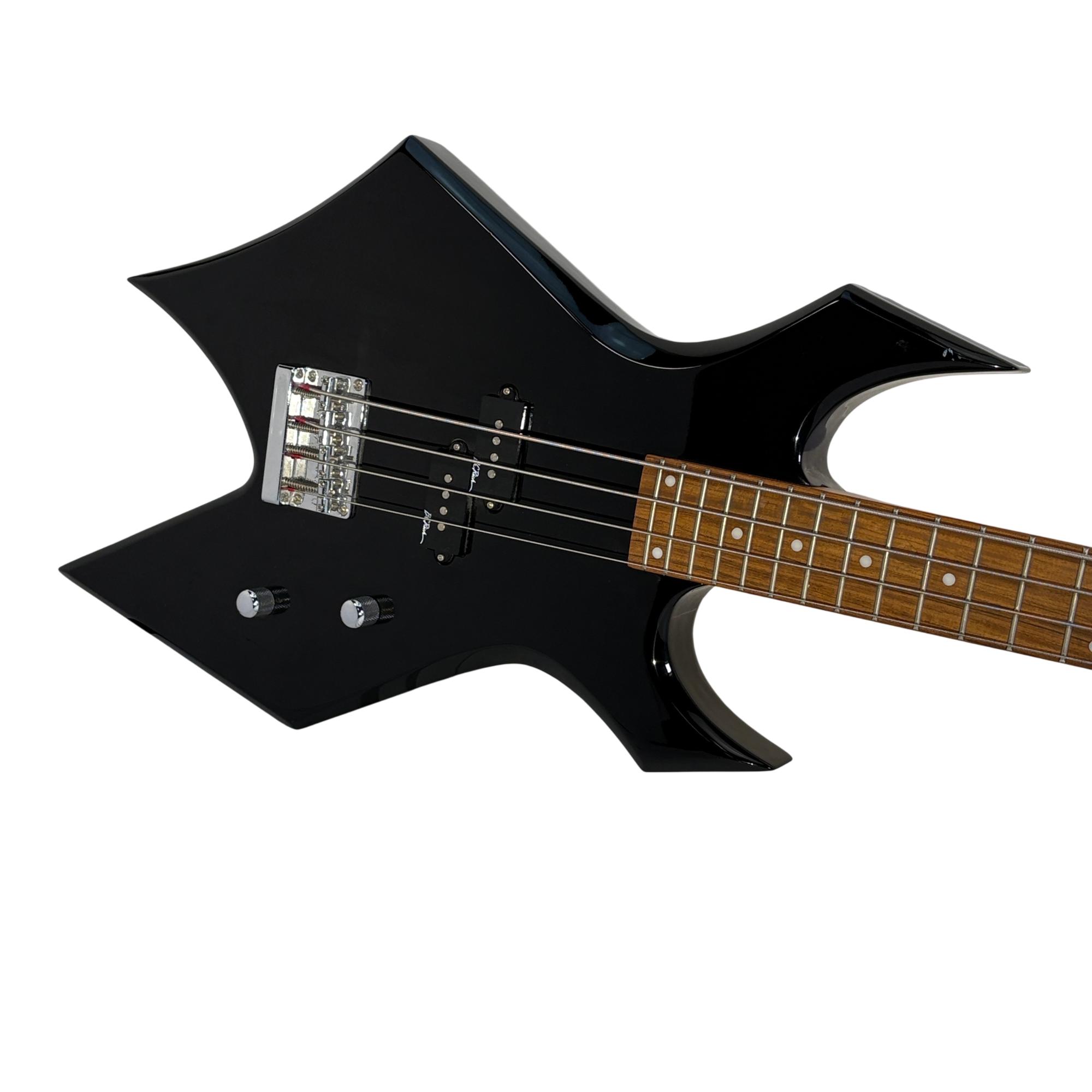 B.C. Rich Bronze Series Warlock 4-String Electric Bass Guitar - Black