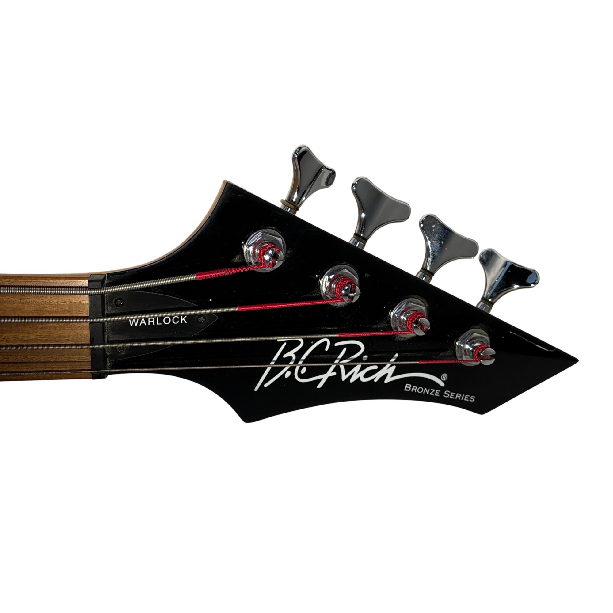 B.C. Rich Bronze Series Warlock 4-String Electric Bass Guitar - Black