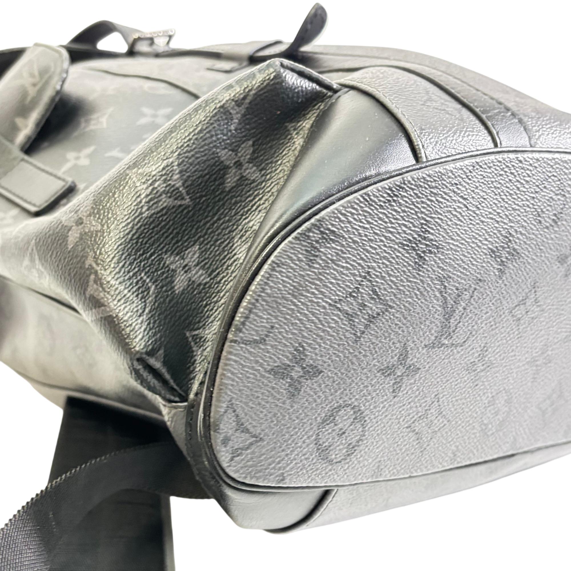 Louis Vuitton (M45419) Christopher MM Monogram Eclipse Canvas Backpack Bag