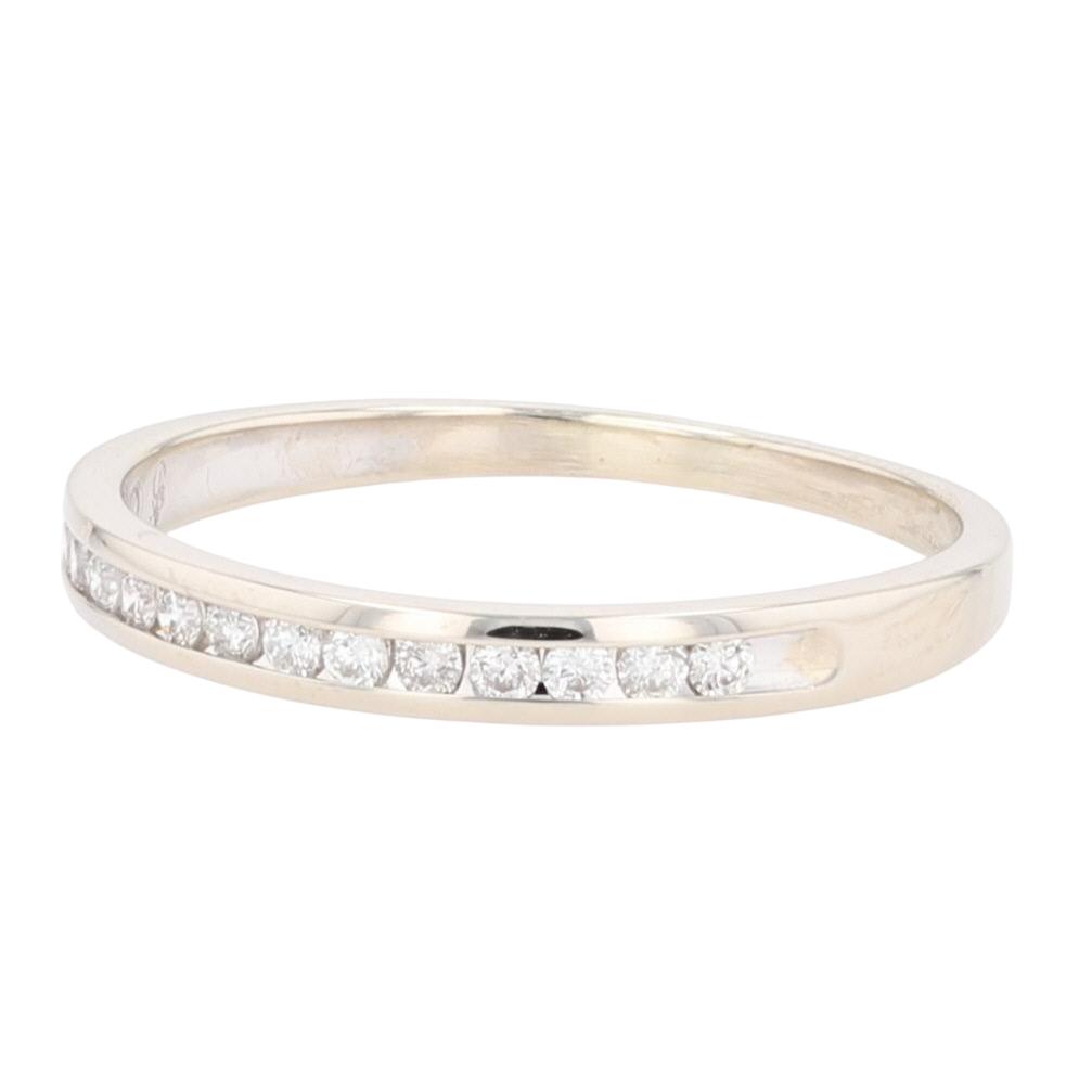 .14ctw Round Cut Diamond Channel-Set Wedding Band Ring 14k White Gold ...