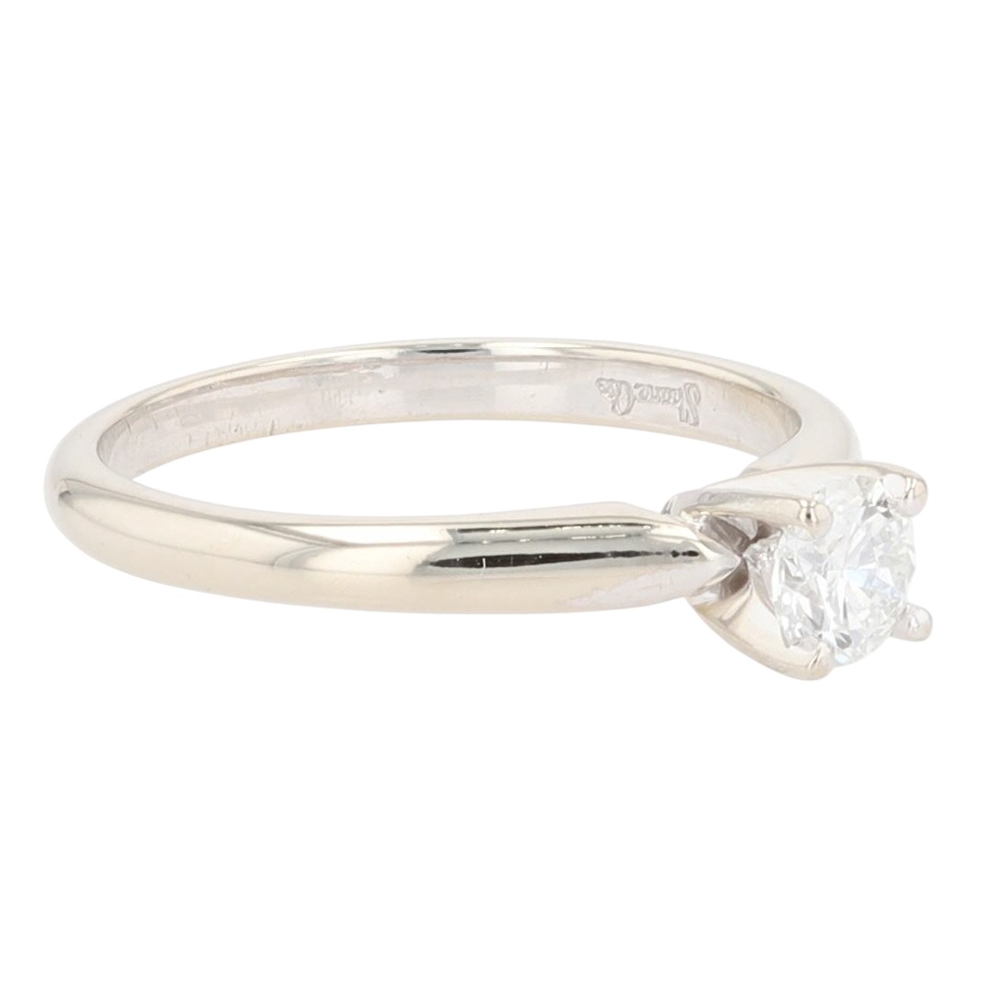 .28ct Round Cut Diamond Solitaire Engagement Ring 14k White Gold Size 4.75