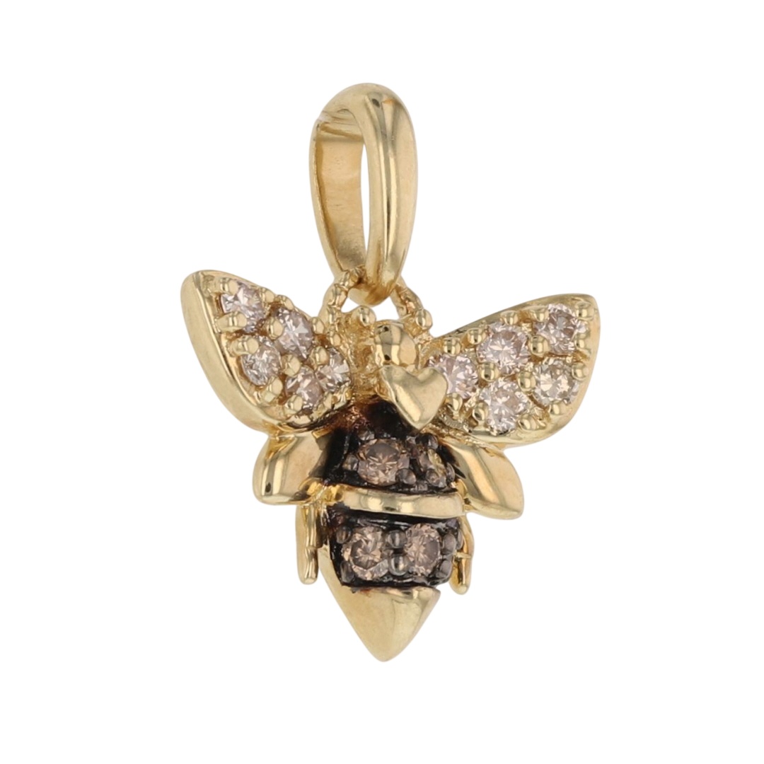 Le Vian .23ctw Diamond Pavé Mini Bumblee Bee Pendant No Chain 14k ...