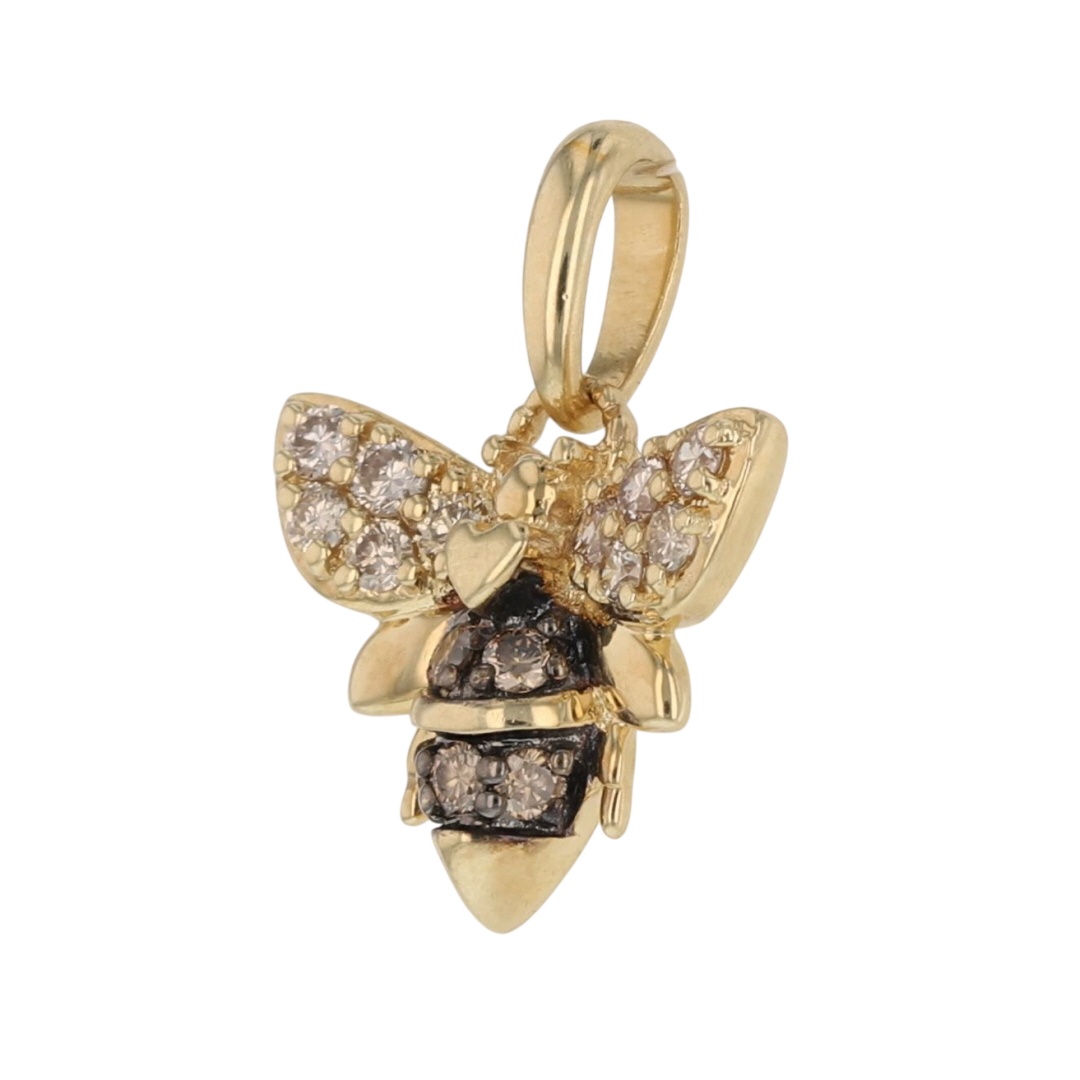 Le Vian .23ctw Diamond Pavé Mini Bumblee Bee Pendant No Chain 14k ...
