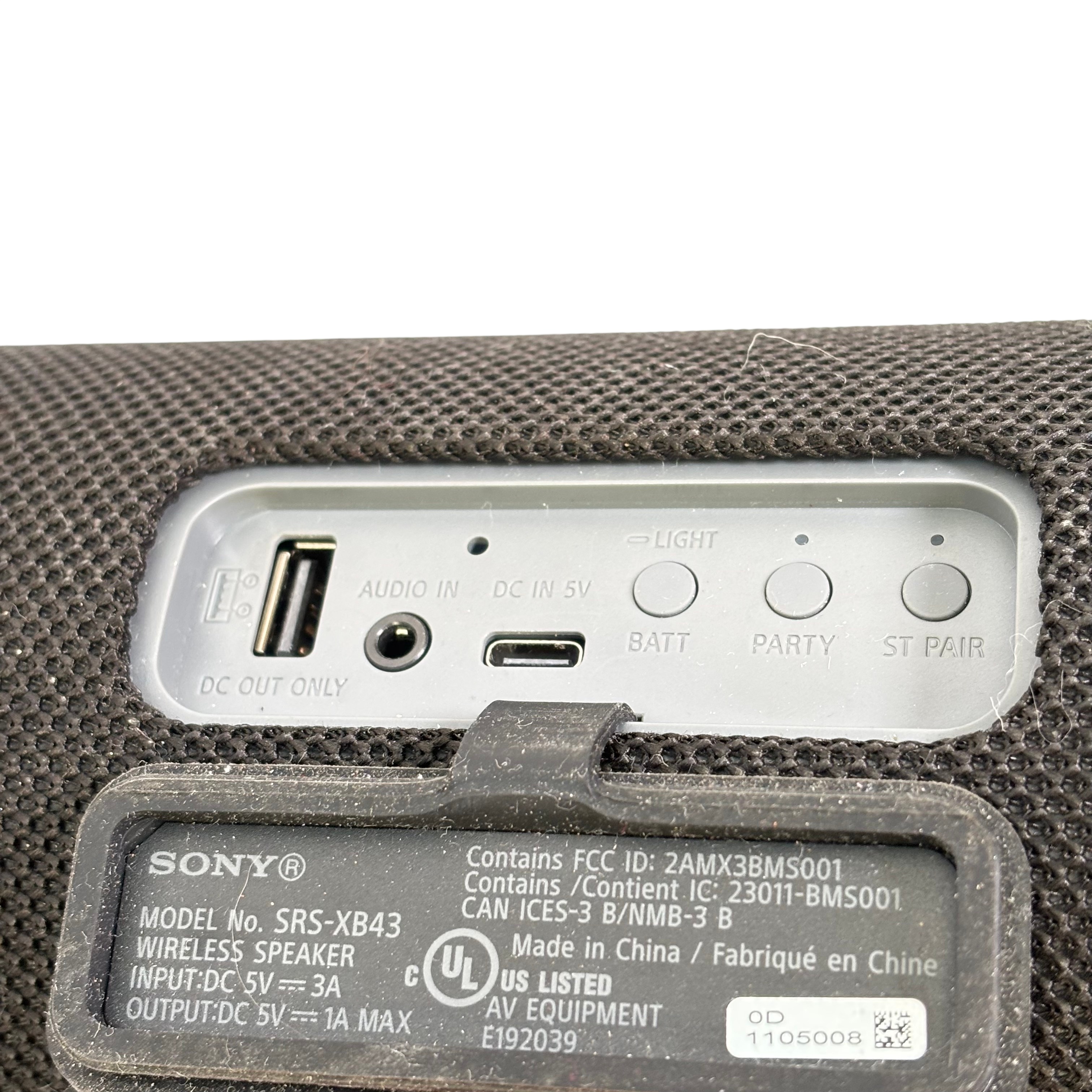 Sony SRS-XB43 Extra Bass Wireless Bluetooth Speaker - Black