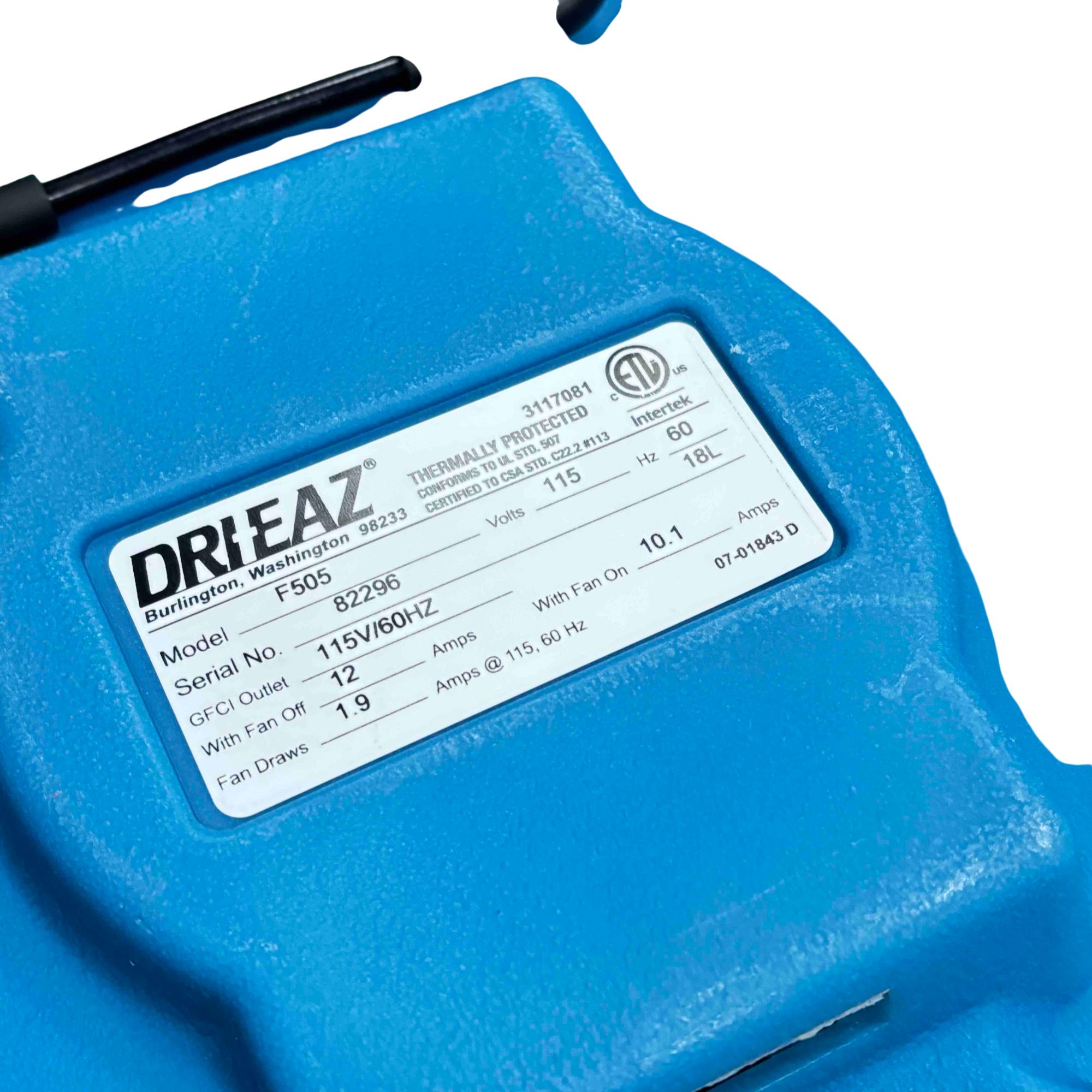 F505 Dri-Eaz F505 Low Profile Corded Air Mover - Local Pick-Up Only