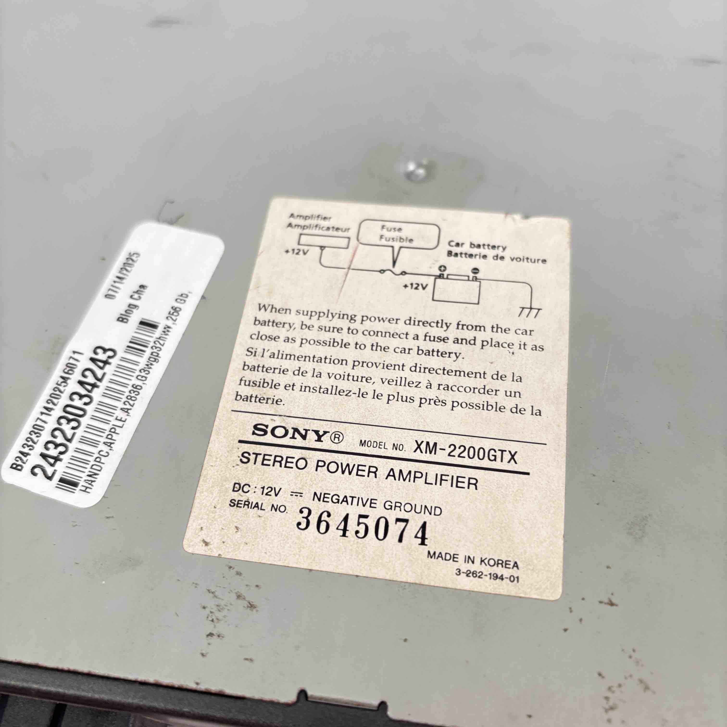 Sony Xplod XM-2200GTX 2/1 Channel 1200W Car Power Amplifier