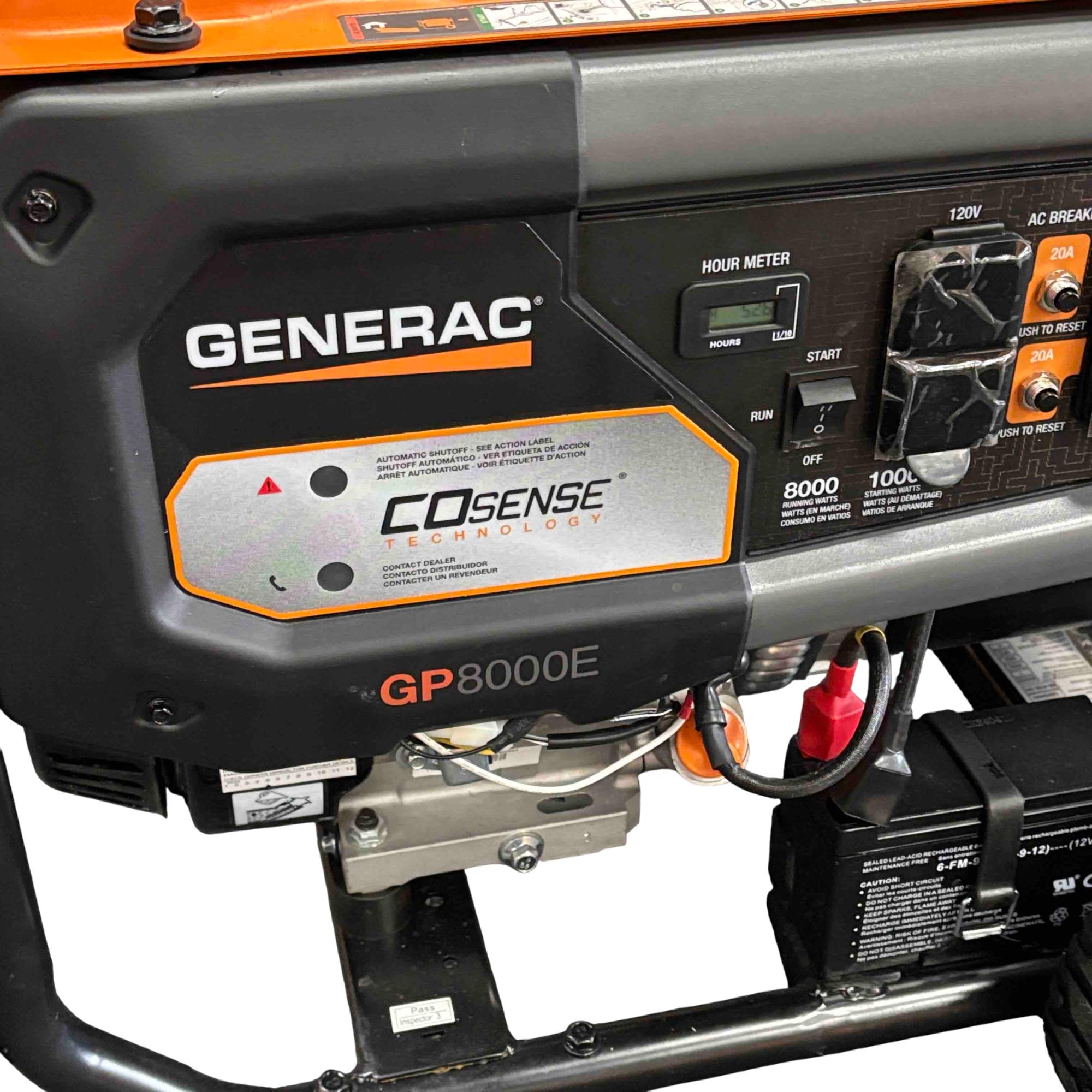 Generac GP8000E Portable Gas 10000W/8000W Generator - Local Pick