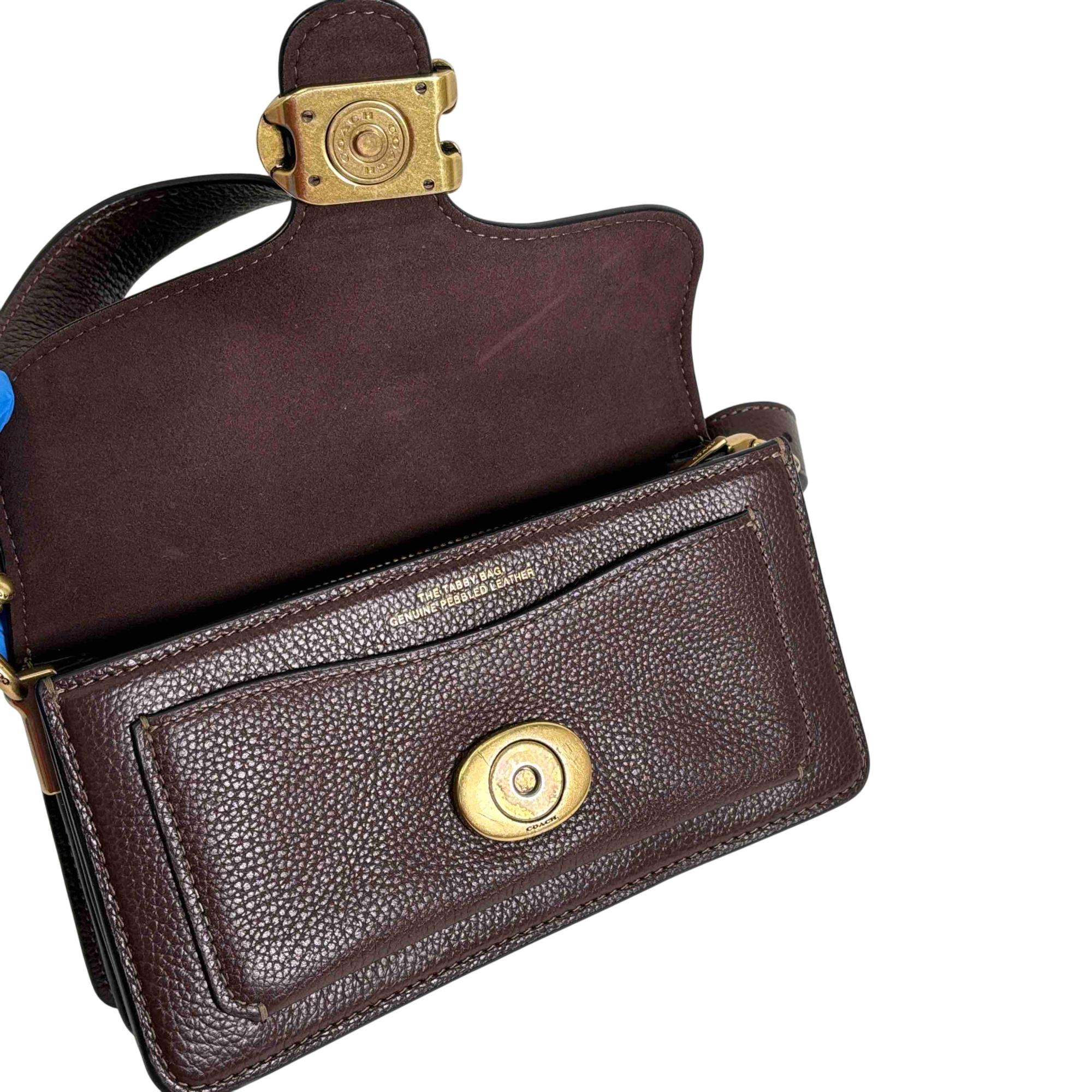 Coach Tabby 26 Leather Shoulder Bag - Brown - Gold-Toned Buckle