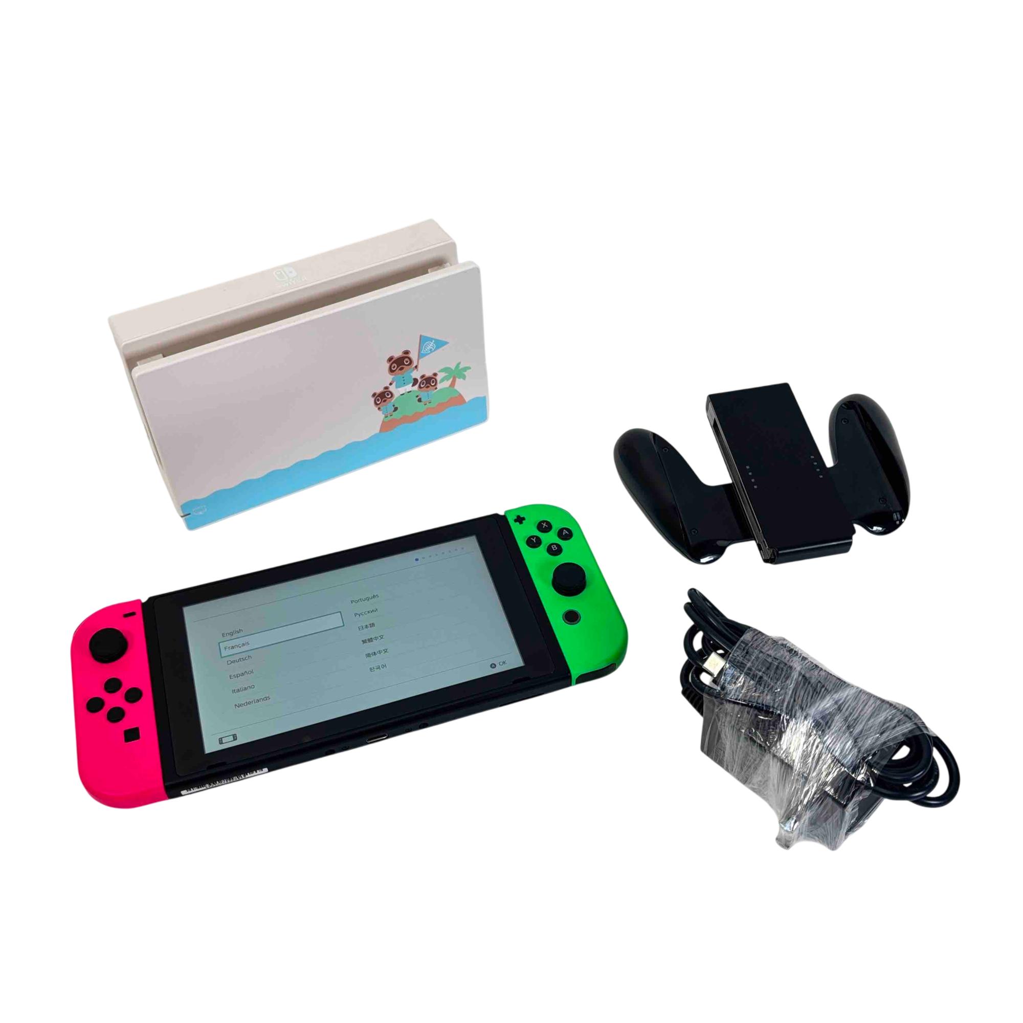 Nintendo Switch 本体 黄・緑HAC-001公式カスタム購入品 Nintendo Switch Handheld Console System - XKW Patched - Teal Green