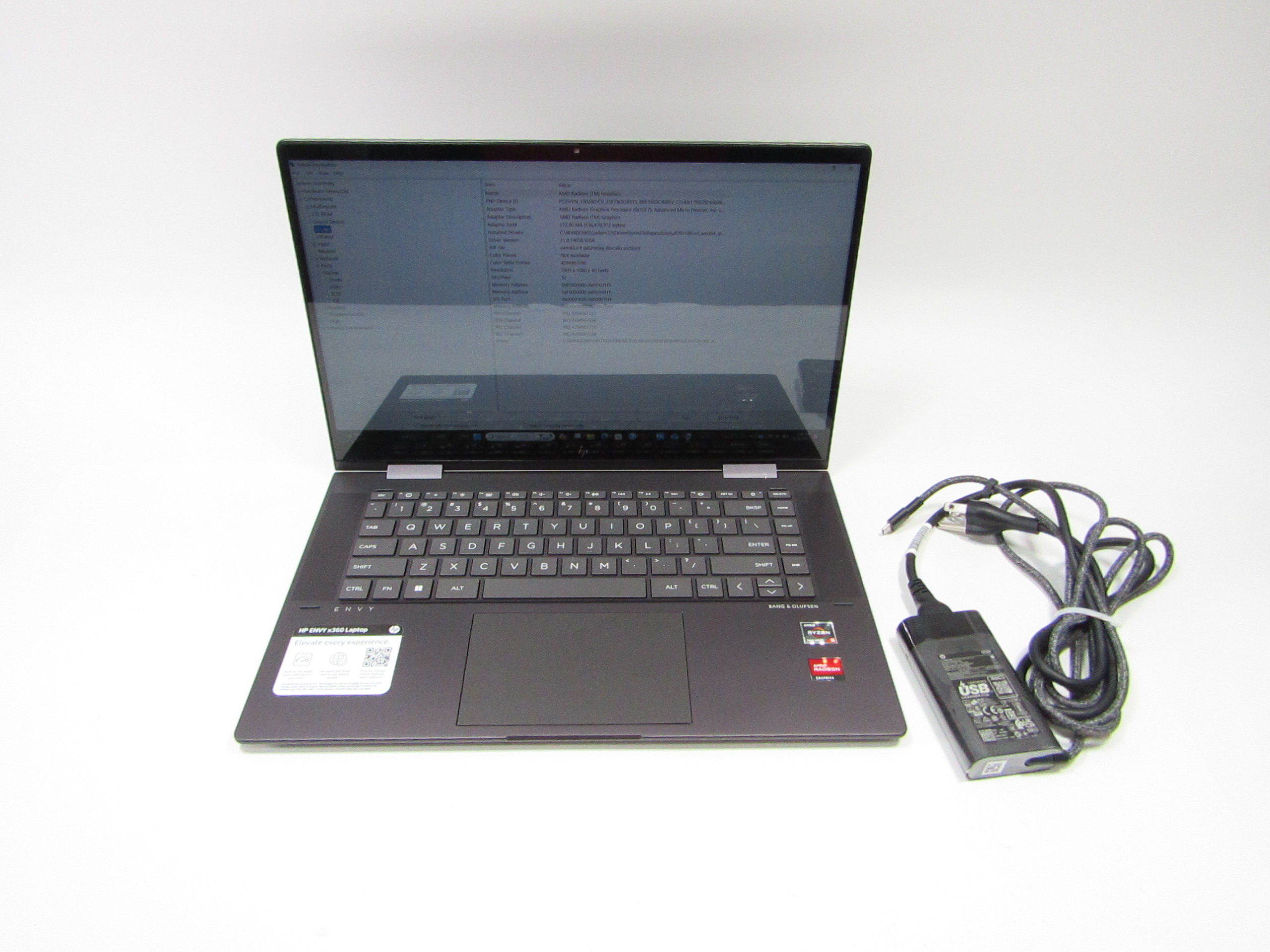 HP Envy 15-fh0013dx Win 11 AMD Ryzen 5 7530U 2.00GHz 8GB RAM 256GB