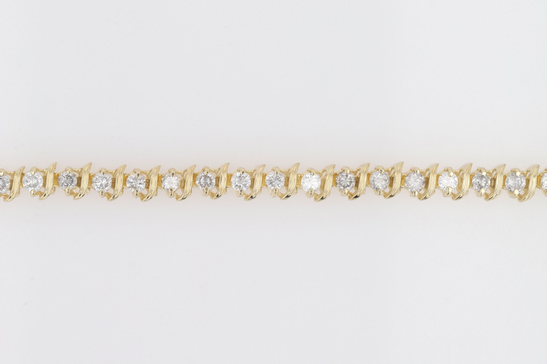 4.50 Carat Diamond Tennis Bracelet in 14k Yellow Gold