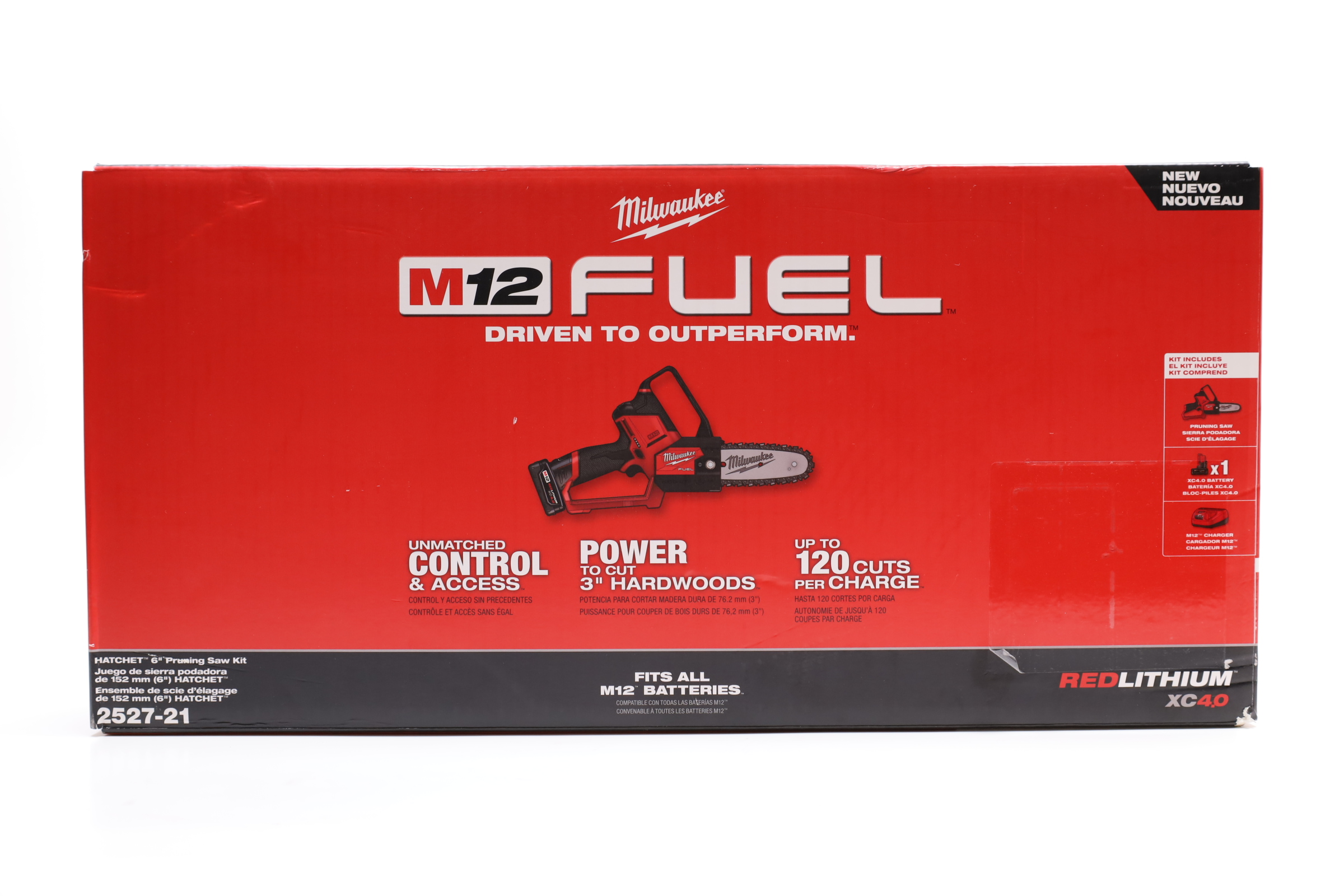 Milwaukee 252721 12V LithiumIon Brushless 6" HATCHET Pruning Saw Kit