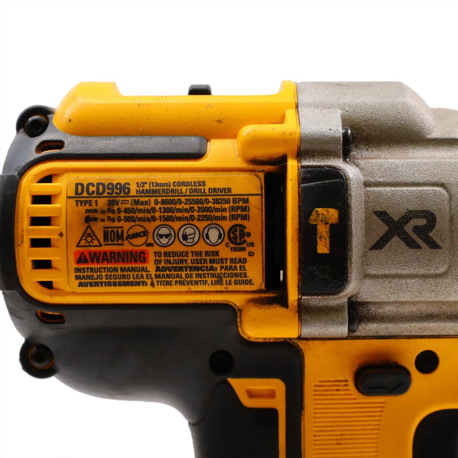 DeWalt DCD996 20V MAX XR Brushless 3-Speed 1/2