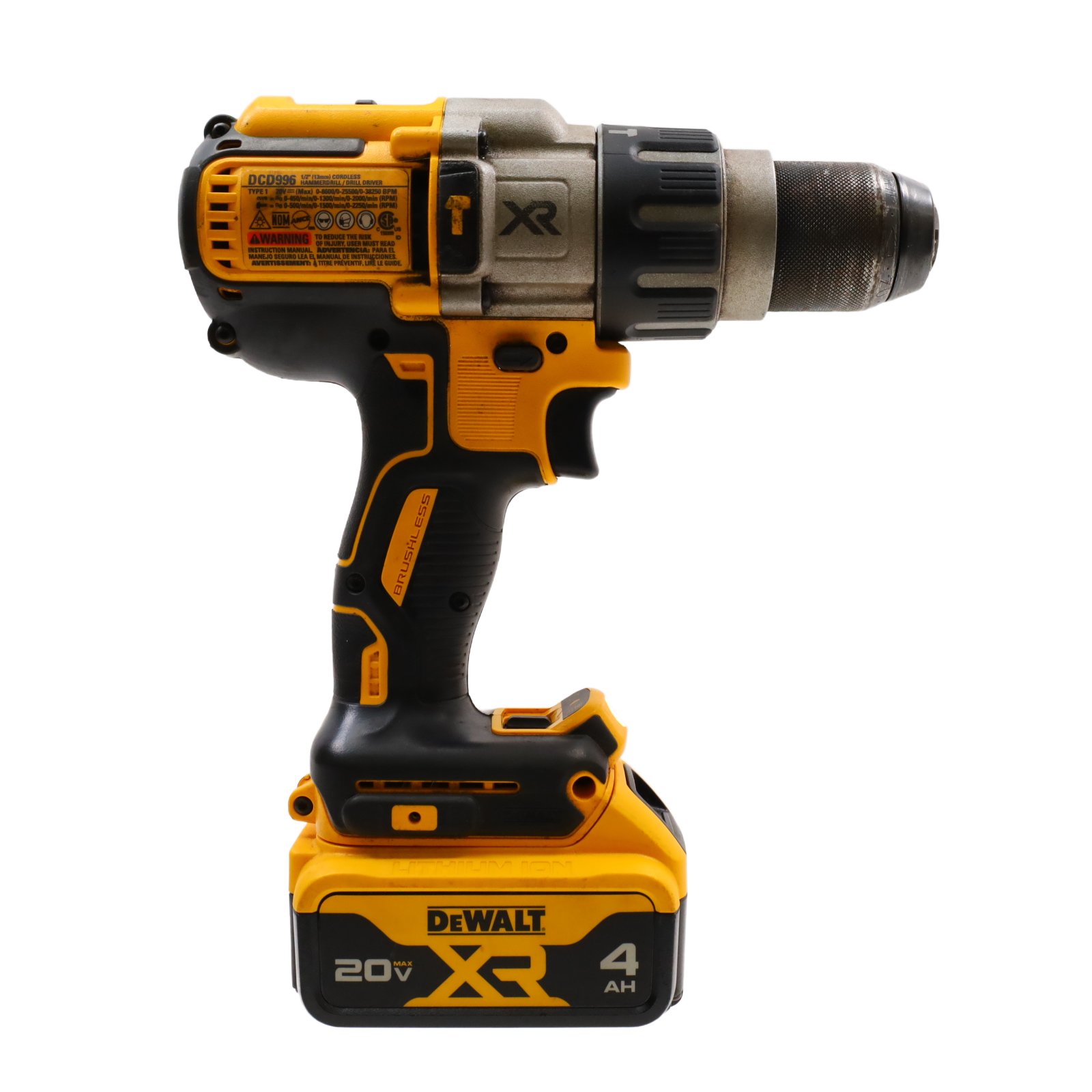 DeWalt DCD996 20V MAX XR Brushless 3-Speed 1/2