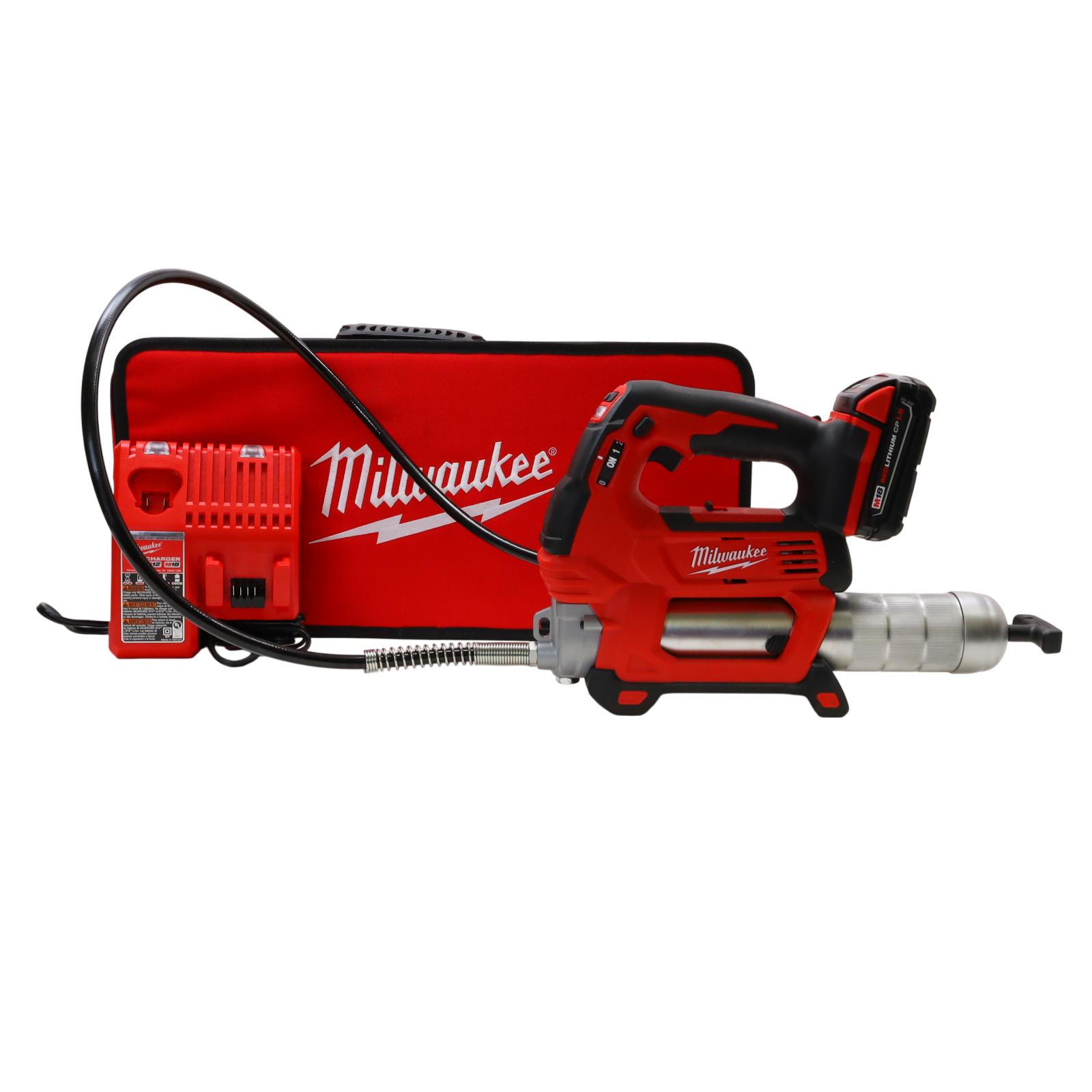 M18 18-Volt Lithium-Ion Cordless Grease Gun 2-Speed W/M18 Starter Kit W/one 5.0 Ah Battery and Charger M18 18-Volt Lithium-Ion Cordless Grease Gun 2-Speed W/M18 Starter Kit W/one 5.0 Ah Battery and Charger