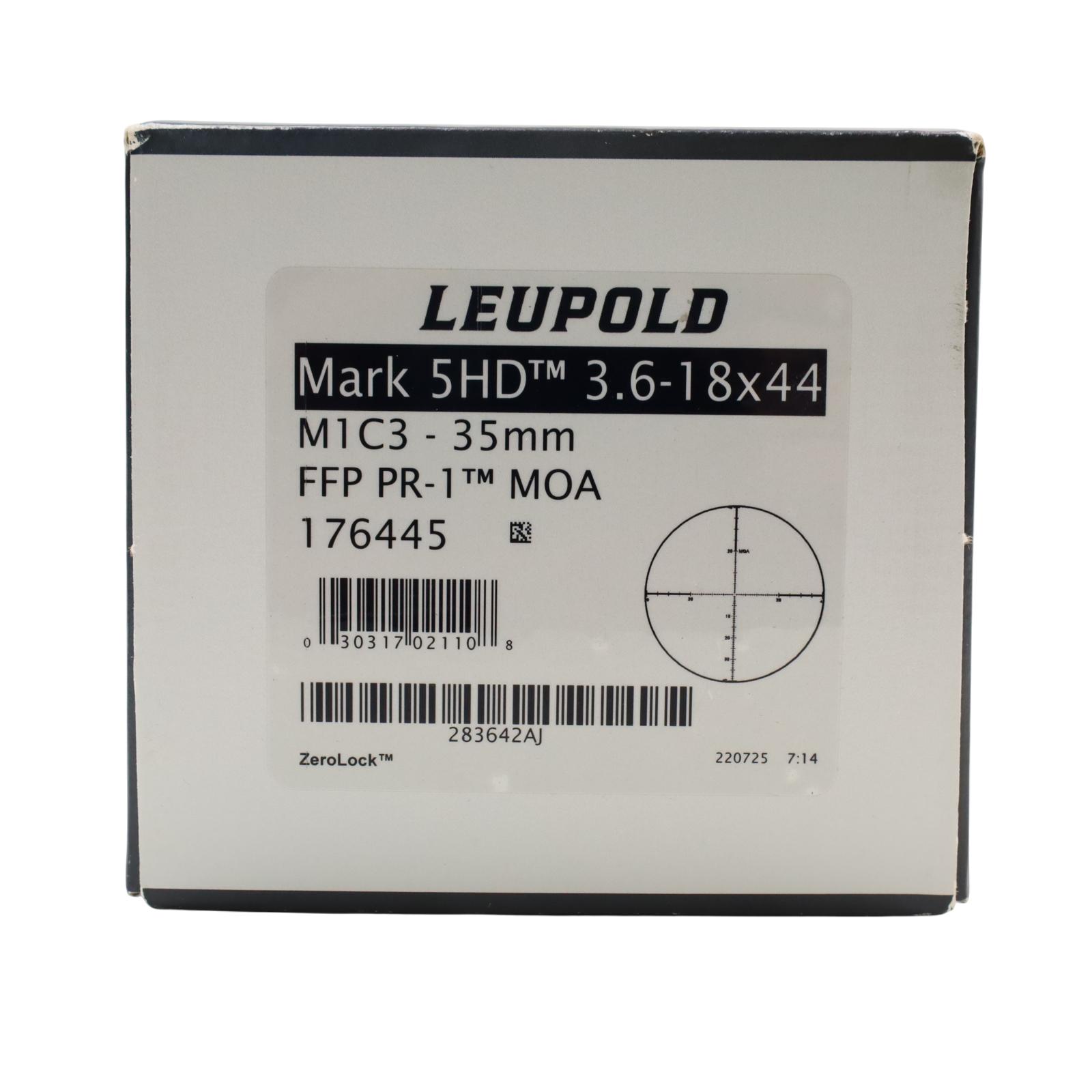 Leupold Mark 5HD 3.6-18x44mm PR1-MOA 35mm Tube Riflescope