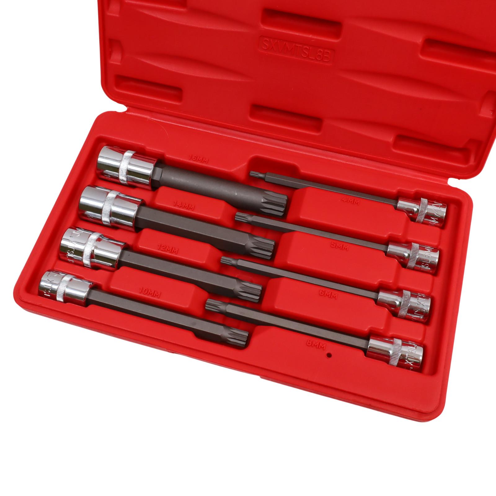 Mac Tools SXVMTSL8B 8-Piece Long Metric Triple-Square Driver Set