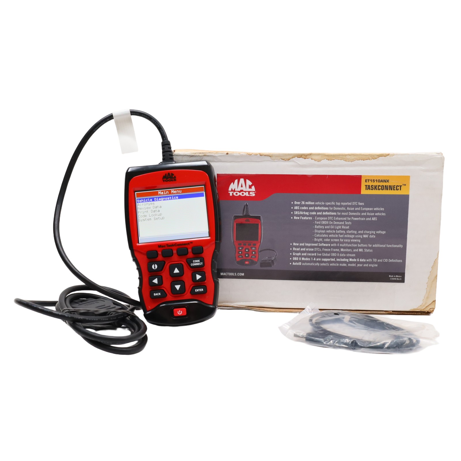 Mac Tools TaskConnect ET1510ANX Automotive Code Scanner