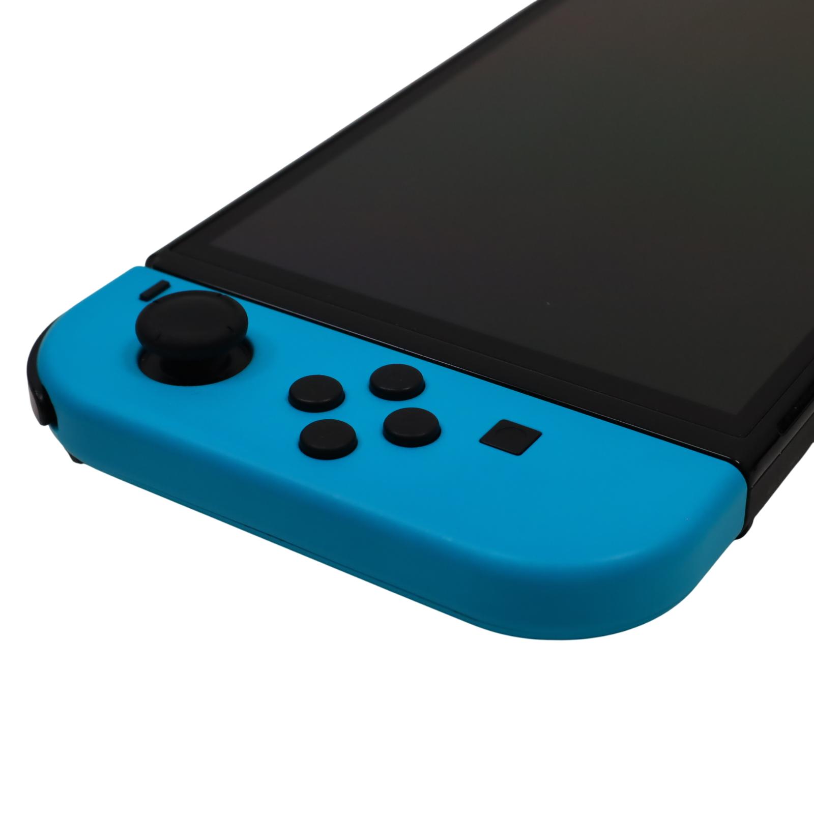 Nintendo Switch OLED HEG-001 64GB Video Game Console - Blue/Red (9469)