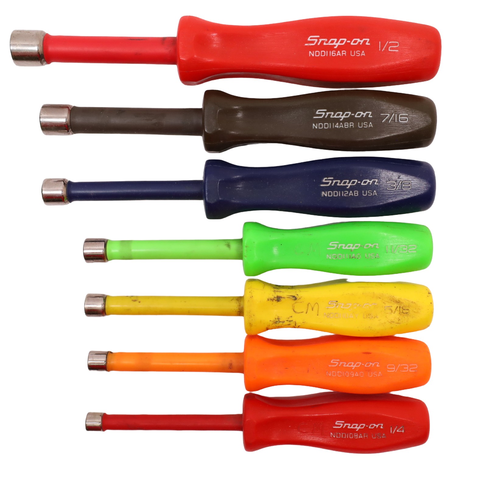 Snap-on Tools NDD1070A 7-Piece SAE Insulated Nut Driver Set - Colors