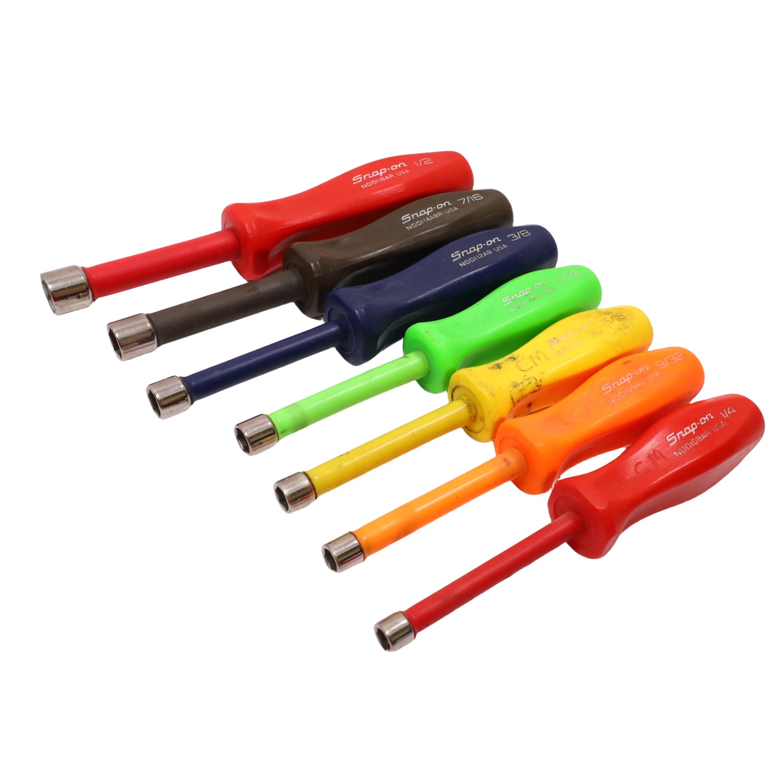 Snap-on Tools NDD1070A 7-Piece SAE Insulated Nut Driver Set - Colors