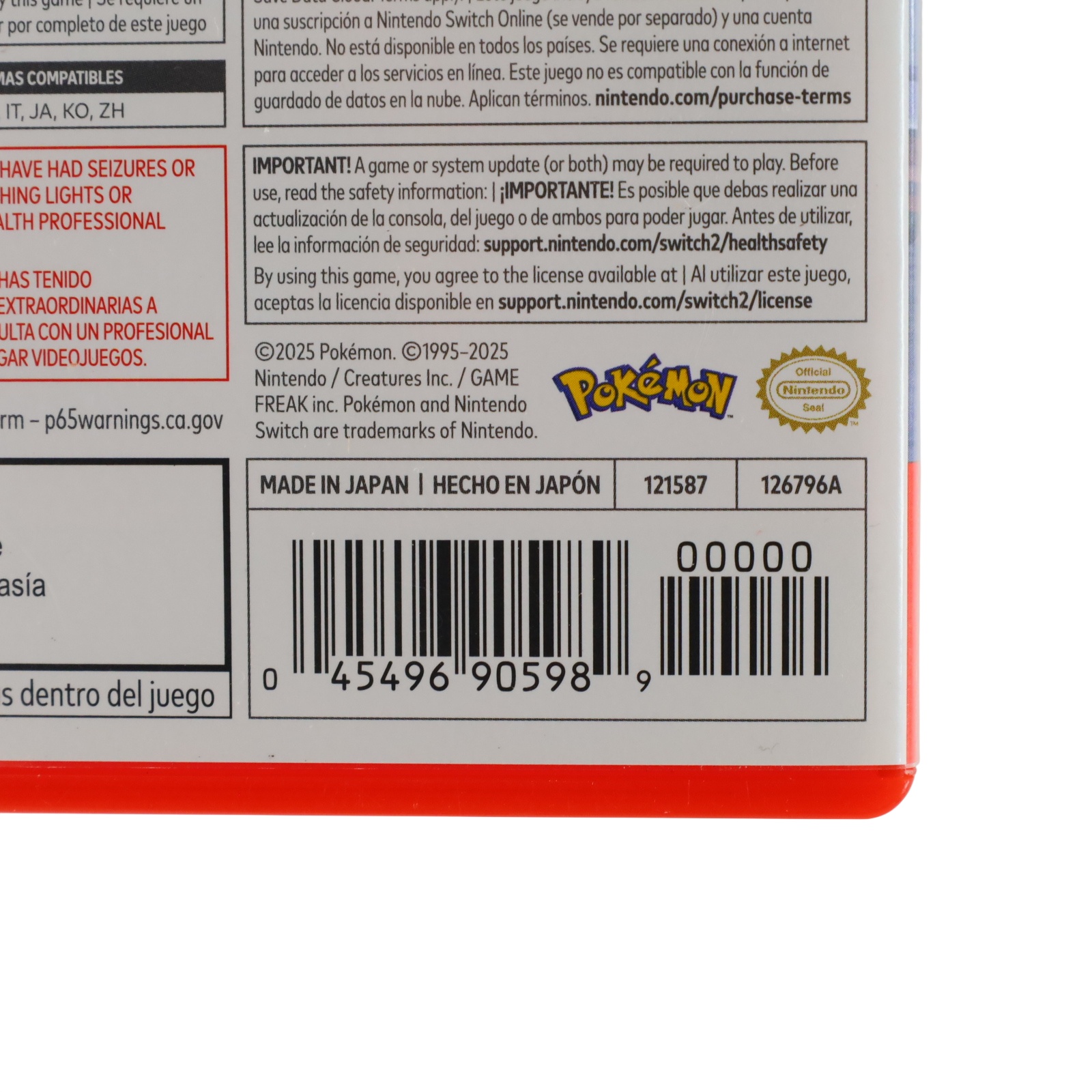 Pokémon Legends: Z-A (Nintendo Switch 2, 2025) (4653)