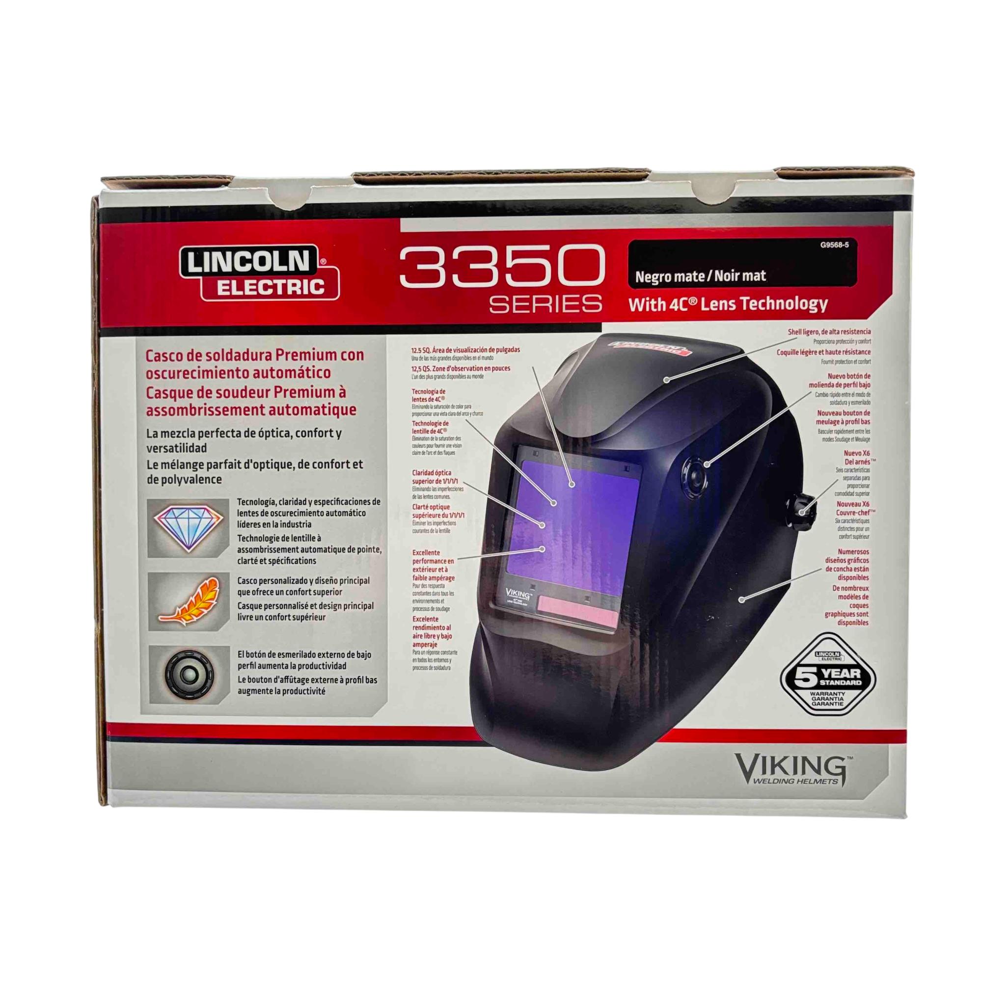 Lincoln Electric VIKING 3350 Series K3034-4 Auto Darkening 4C Welding Helmet, image size:2000x2000