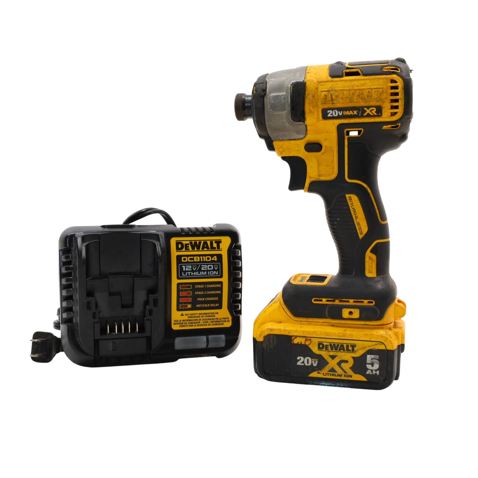 20-Volt MAX XR Li-Ion Cordless Brushless 3-Speed 1/4 in. Impact Driver (Tool-Only) with 20-Volt Li-Ion Battery 5.0Ah 20-Volt MAX XR Li-Ion Cordless Brushless 3-Speed 1/4 in. Impact Driver (Tool-Only) with 20-Volt Li-Ion Battery 5.0Ah