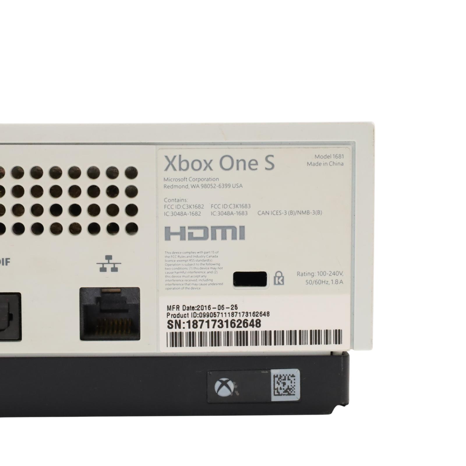 Microsoft Xbox One S Model 1681 White Game Console 1 TB