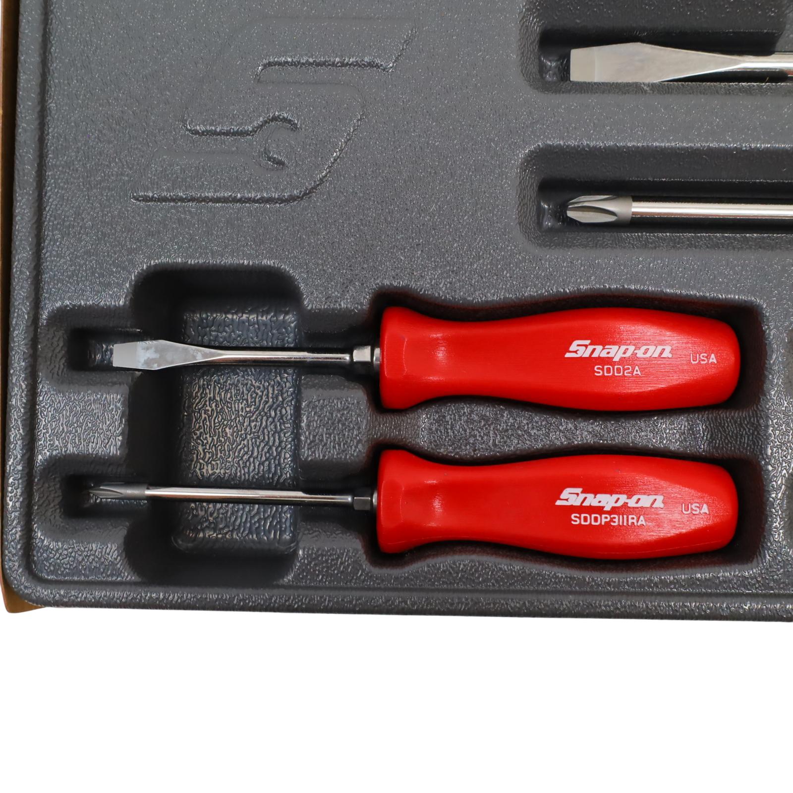 Snap-on SDDX70AR 7-Piece Combination Screwdriver Set - Red