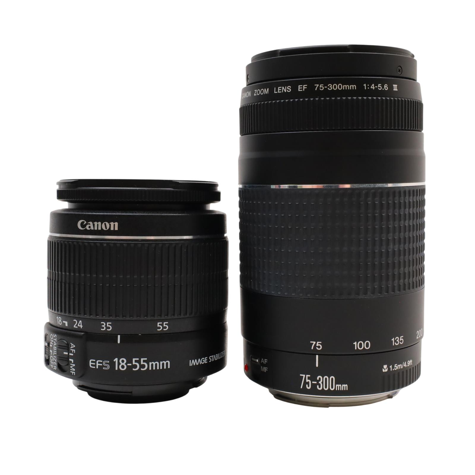 Canon EOS Rebel T5 9126B069 18MP 1080p Digital SLR Camera Kit - 2 Lens Kit