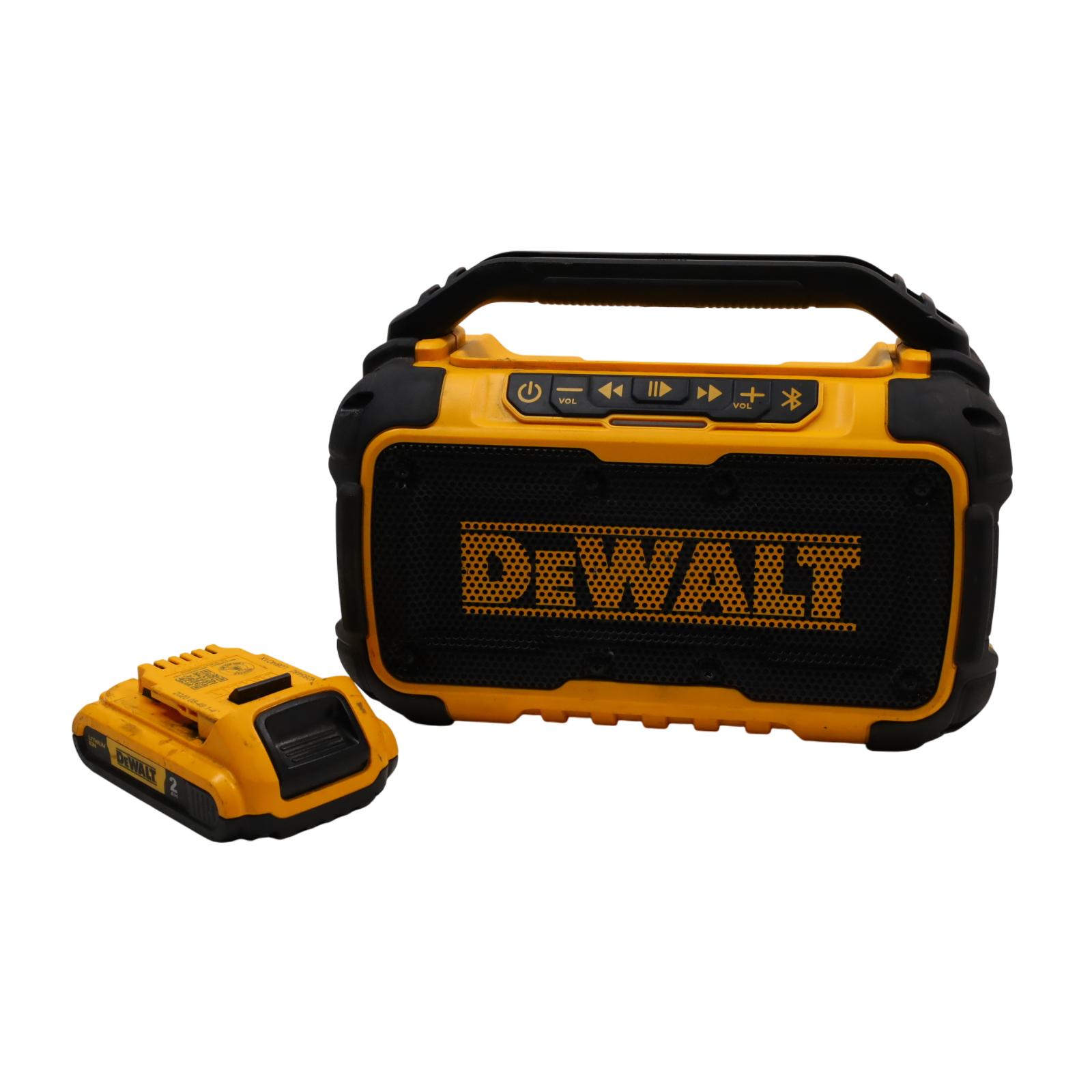 DeWalt DCR010 20V MAX Portable Cordless Bluetooth Jobsite Speaker - 2Ah ...