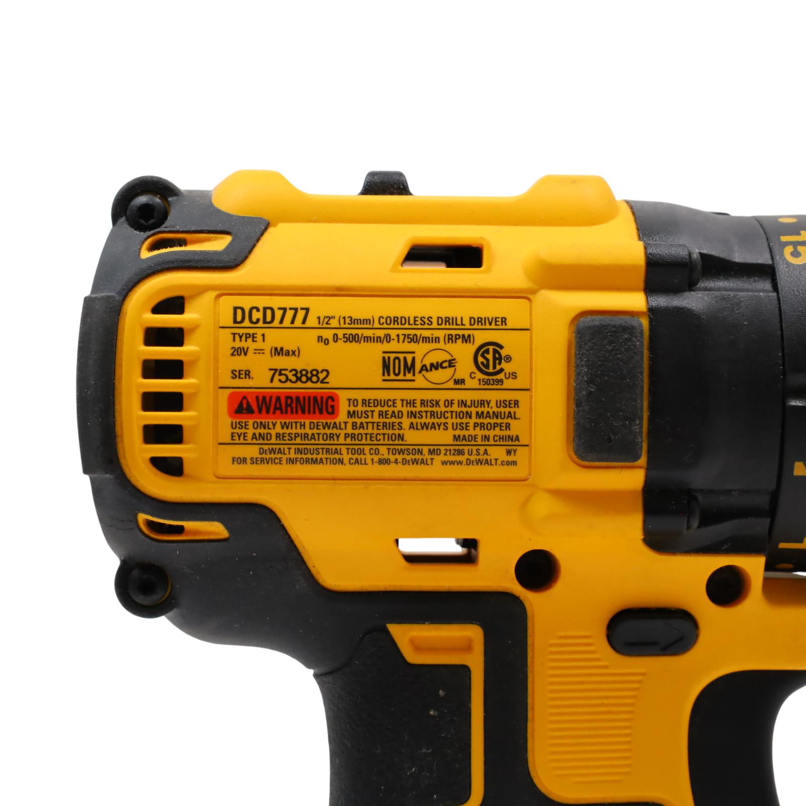 DeWalt DCD777 20V MAX 1/2