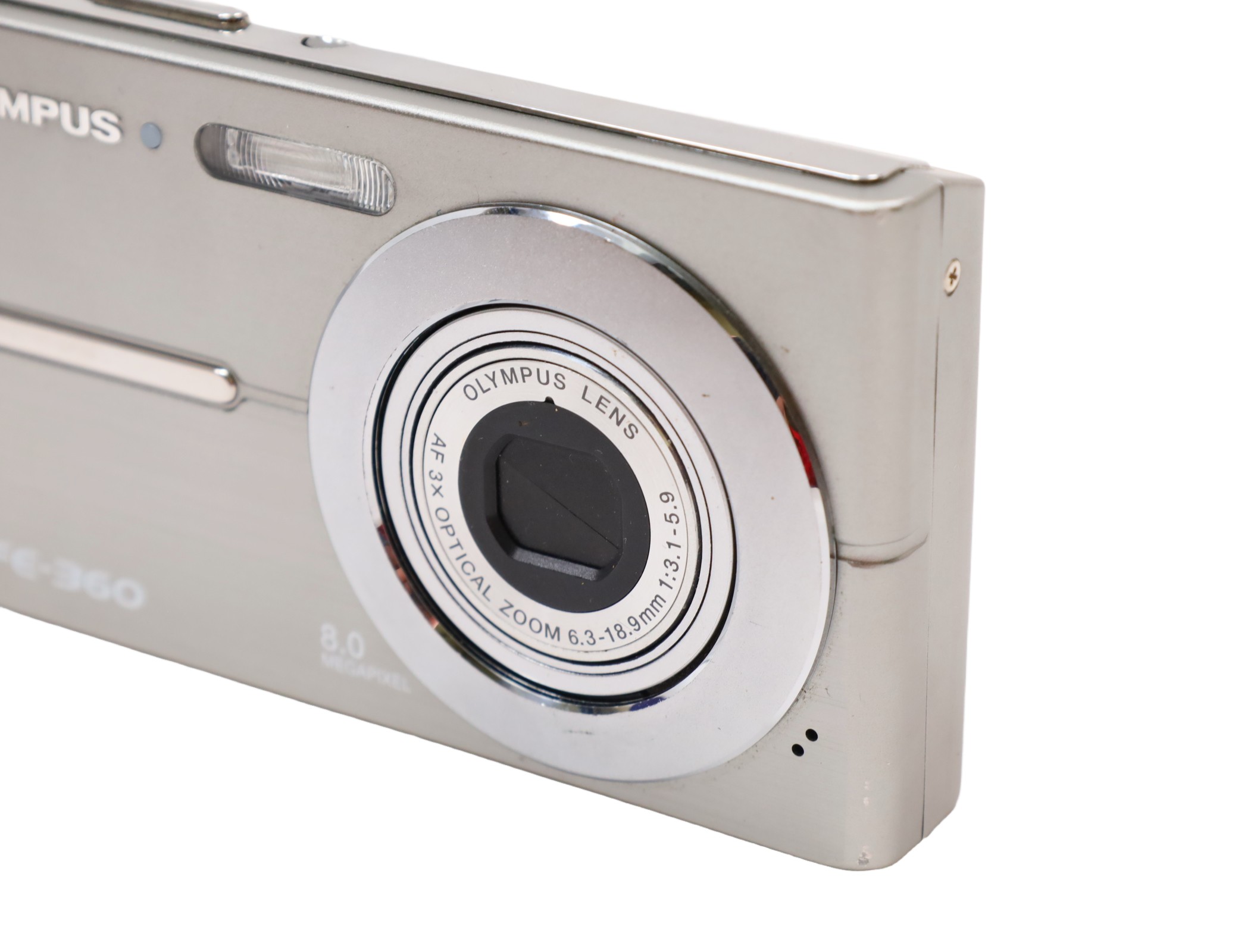 Olympus FE-360 8MP 3x Zoom Digital Camera - Silver