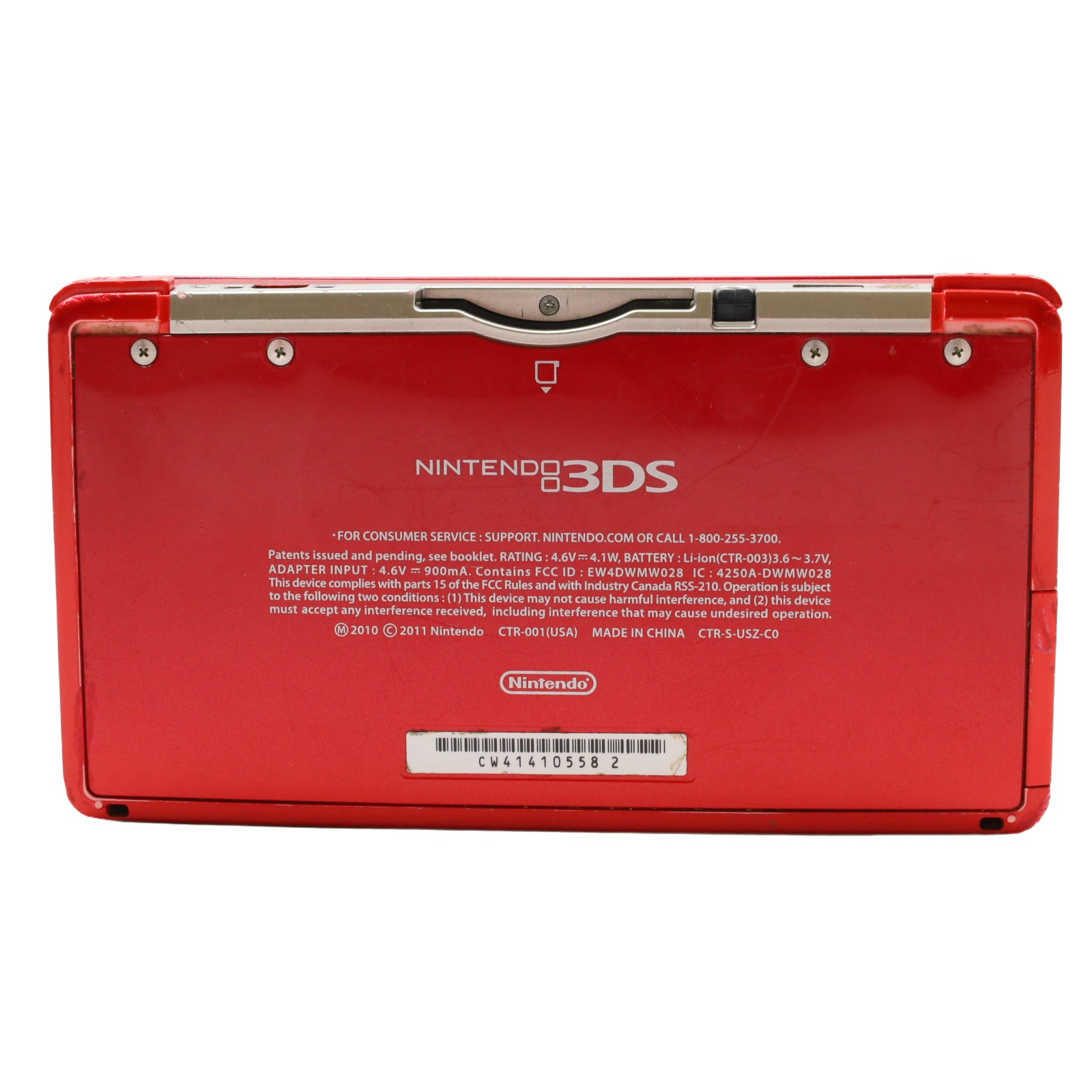 Nintendo 3DS XL SPR-001 3D Dual-Screen Handheld Game System - Red