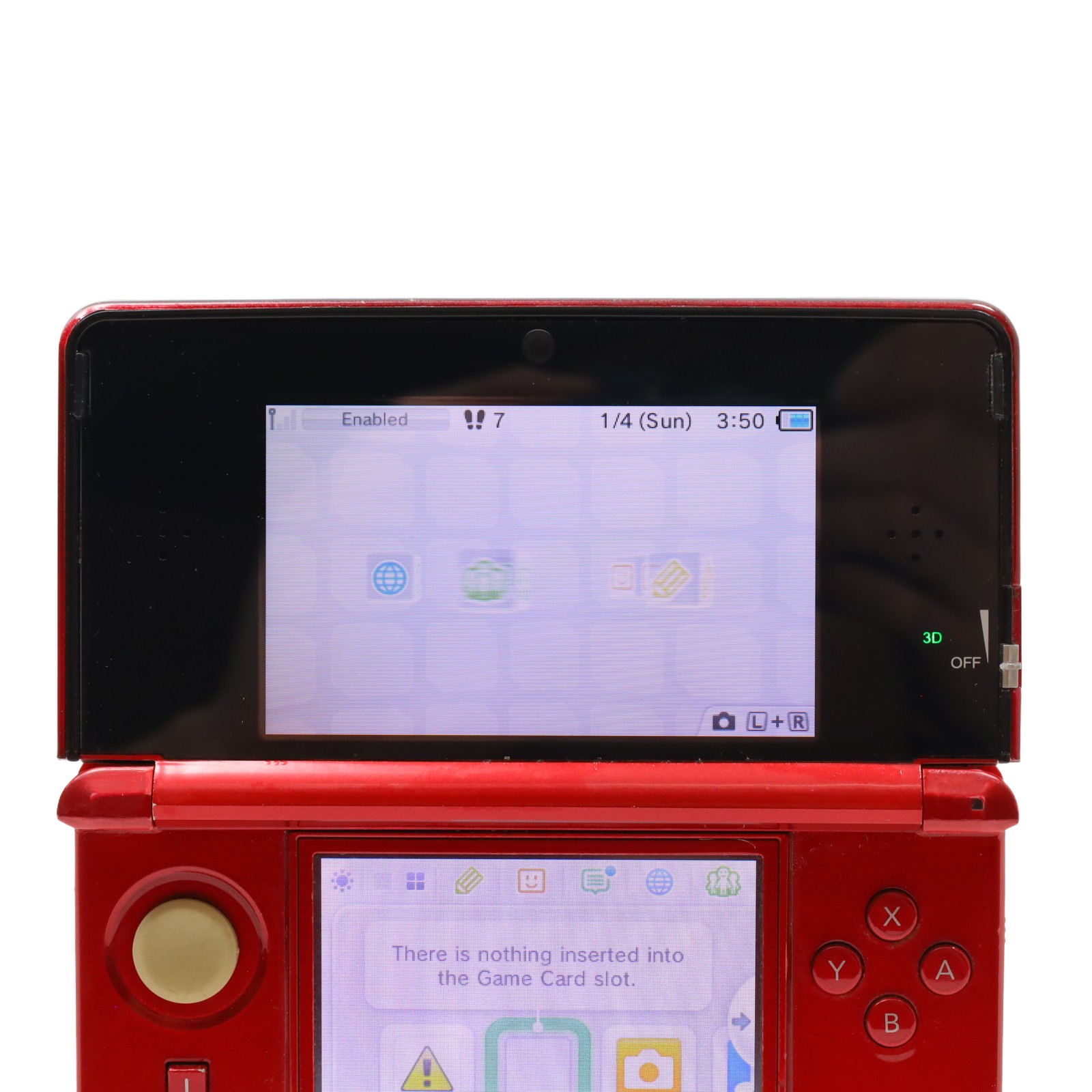 Nintendo 3DS XL SPR-001 3D Dual-Screen Handheld Game System - Red