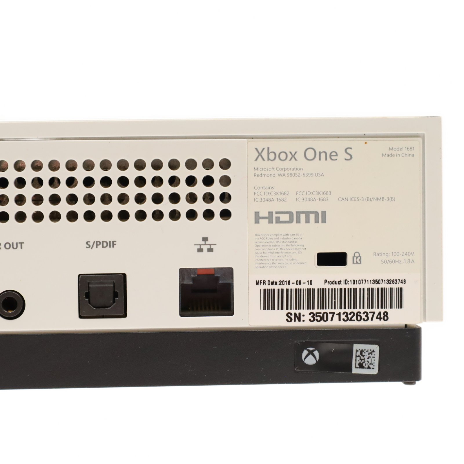 Microsoft Xbox One S 1681 500GB Video Game Console - White (8589)