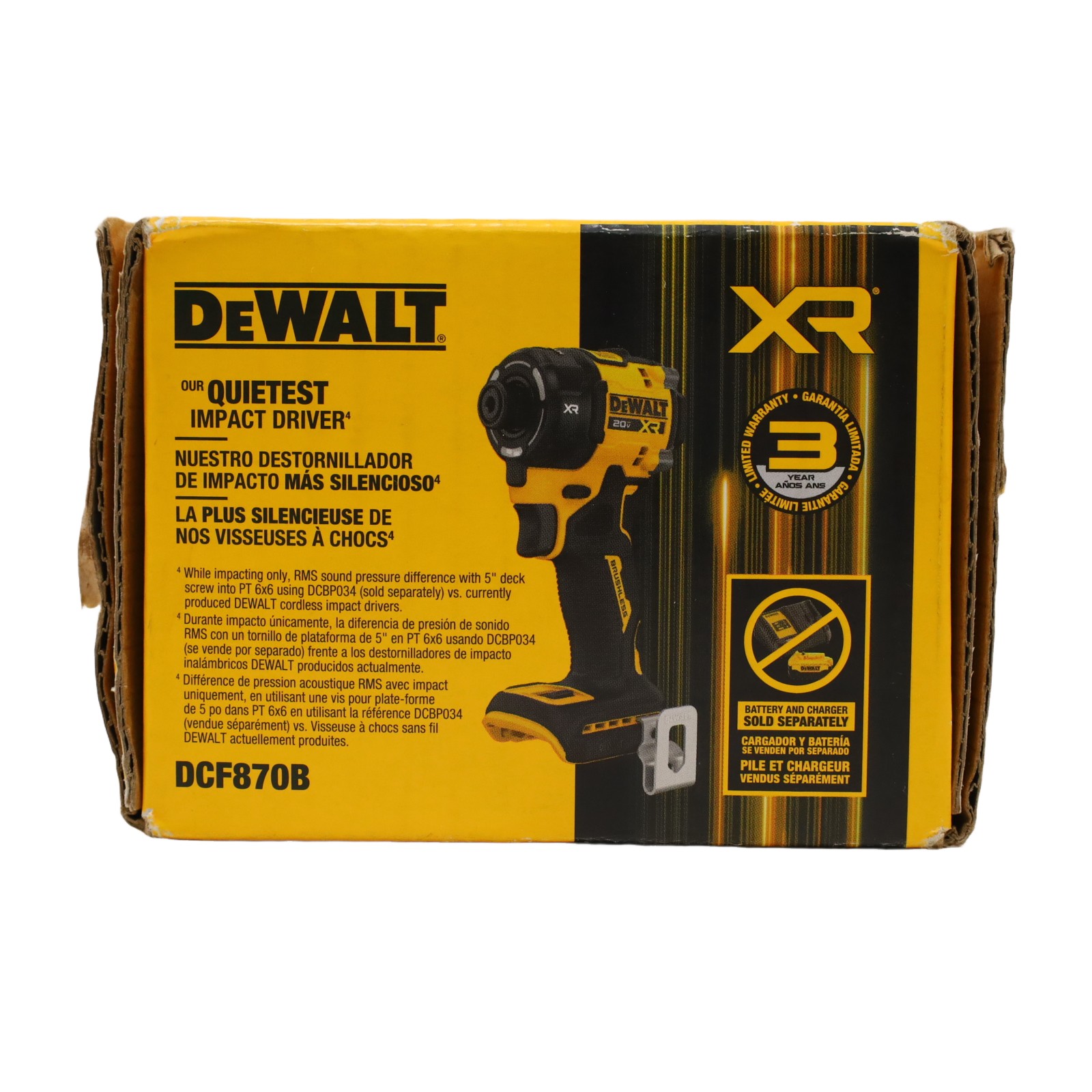 DeWalt DCF870 20V XR Brushless 1/4