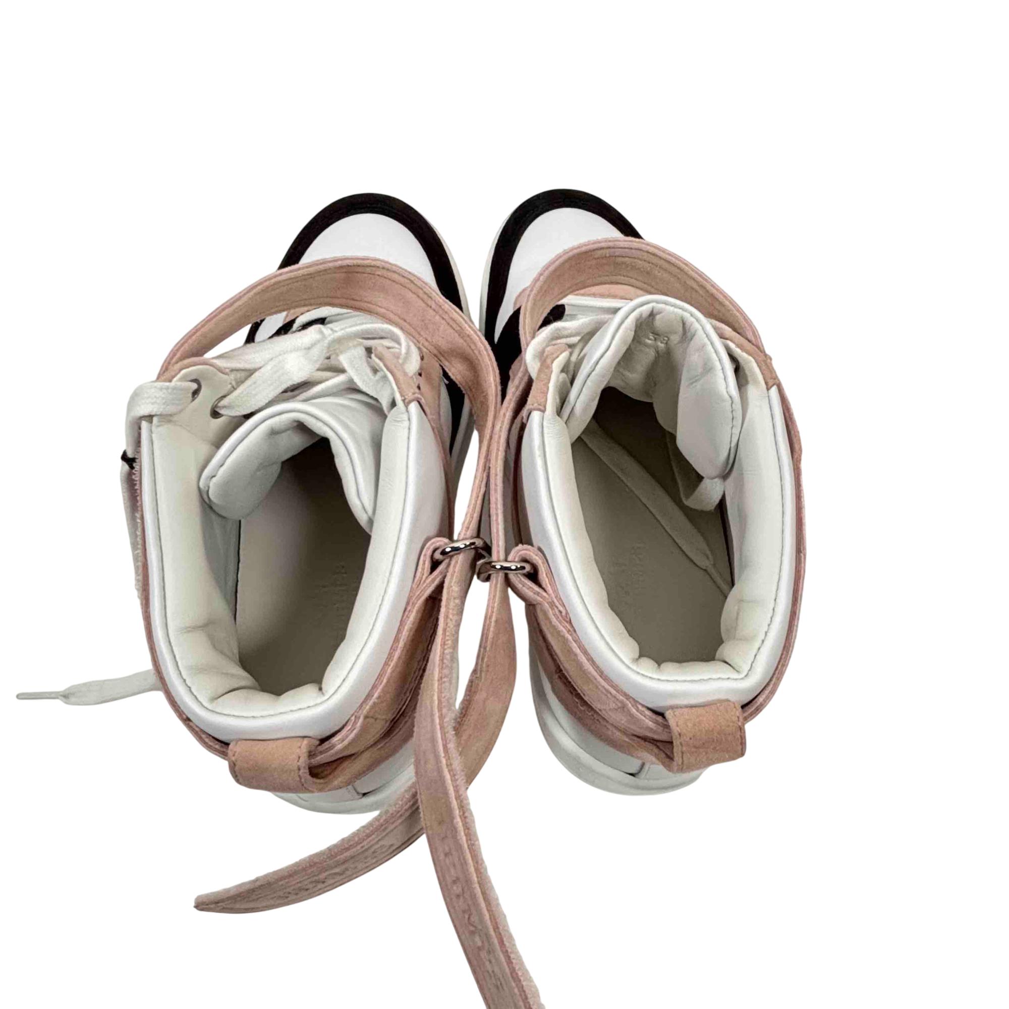 Hermès High Top Sneakers 38 Multi Color Rose Opaline