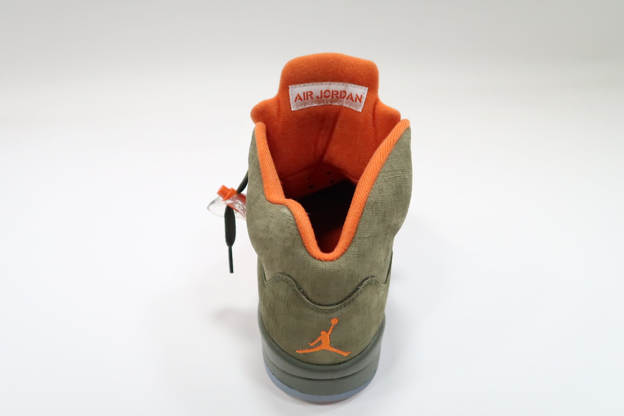 Nike Air Jordan Retro 5 Army Olive/Solar Orange Men's 8.5